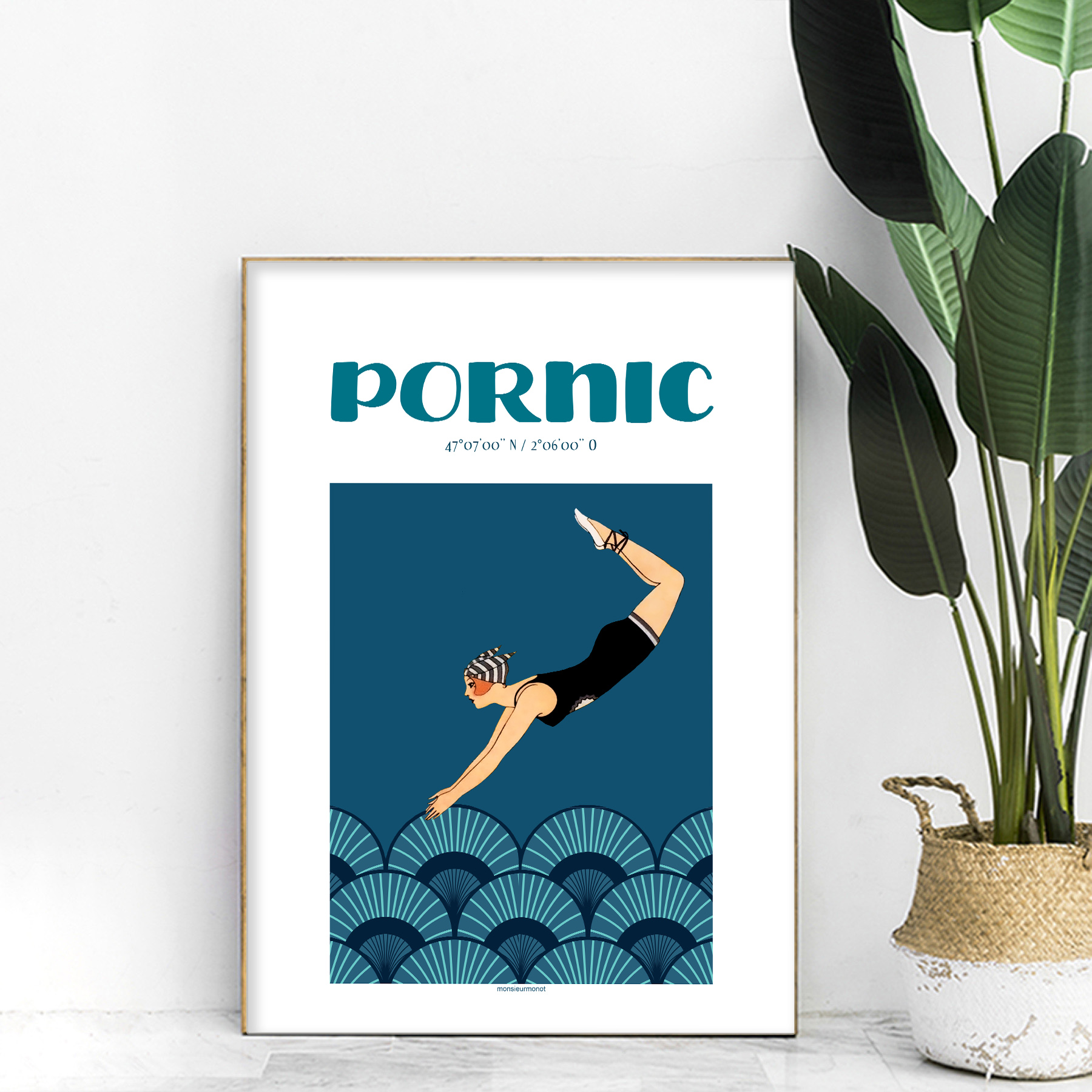 affiche Pornic Plongeuse