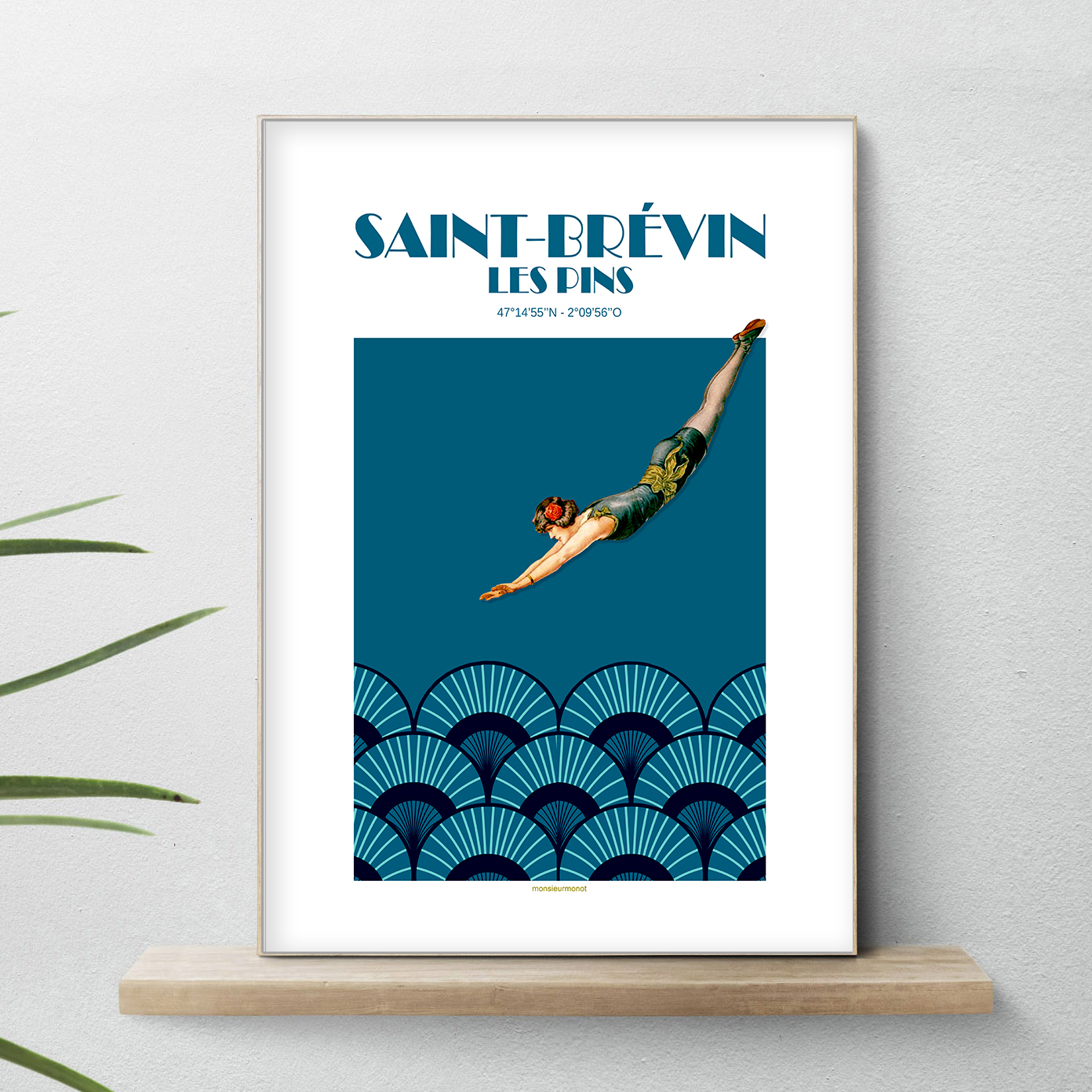affiche Saint Brévin Les Pins - Plongeuse
