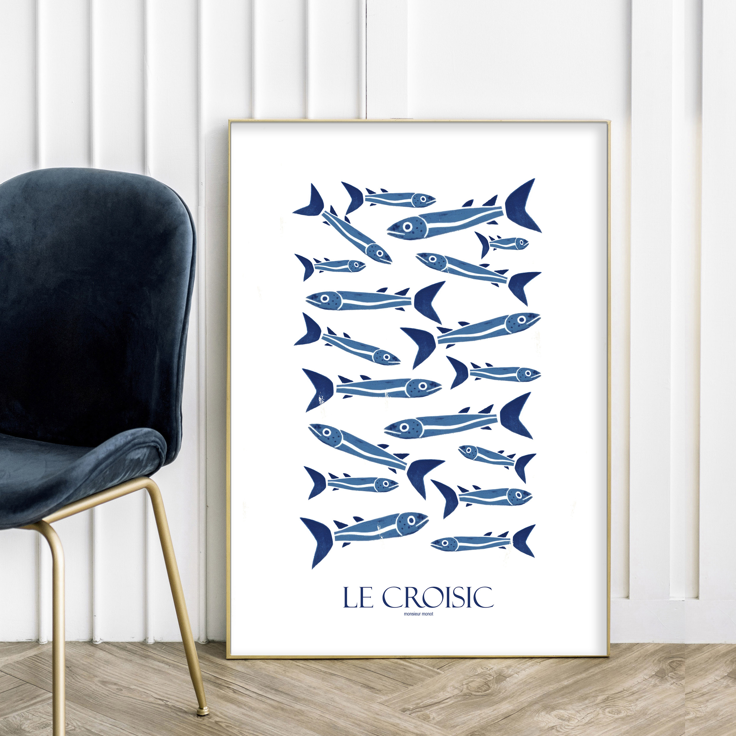 Affiche LE CROISIC - Les Poissons
