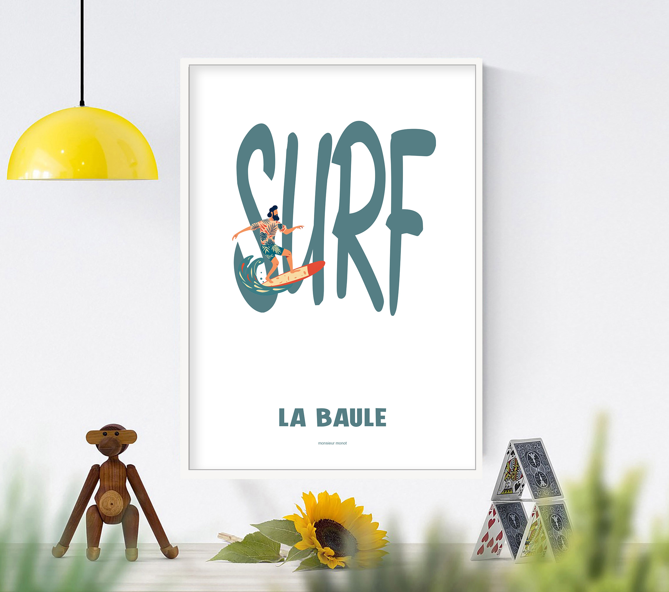 affiche LA BAULE - Surf