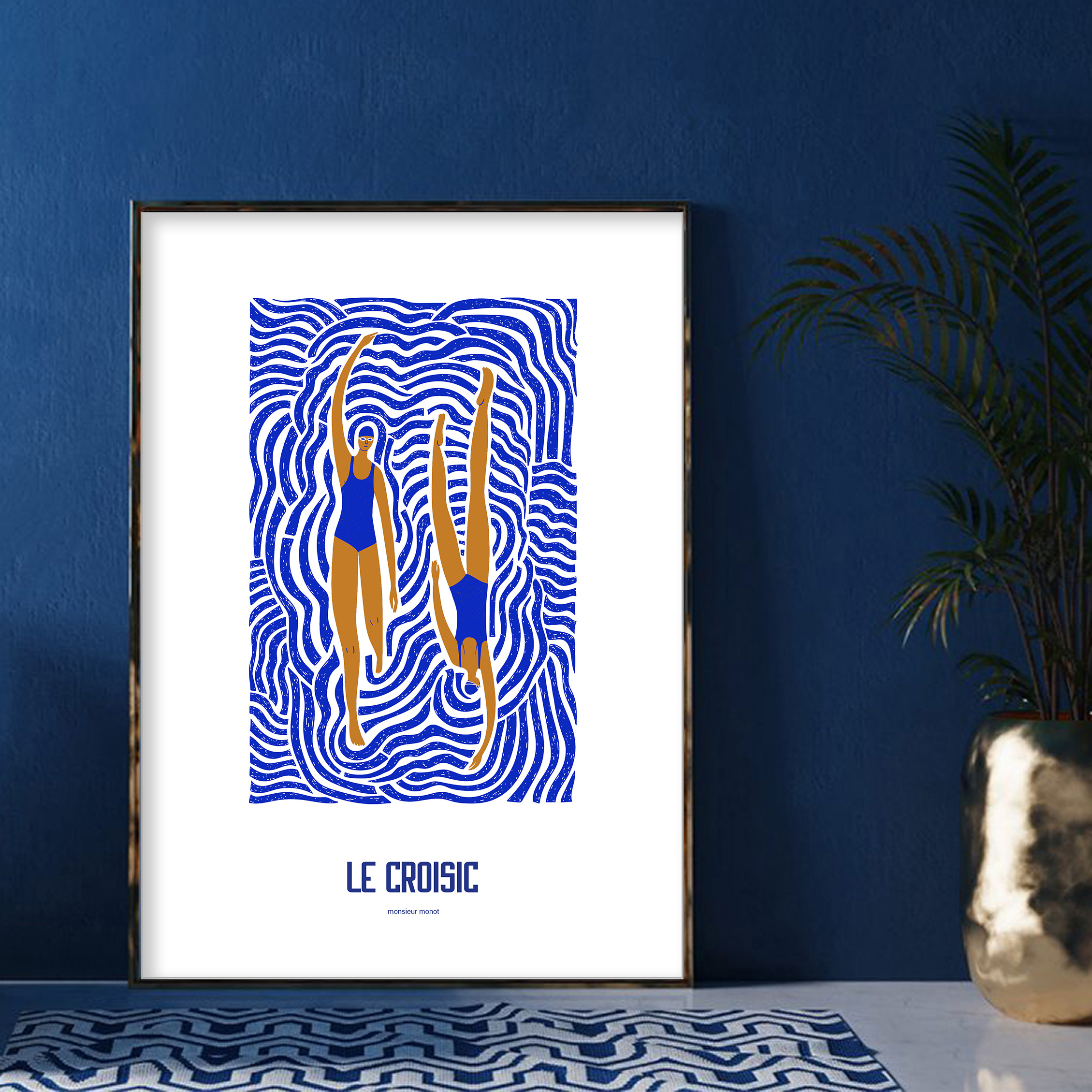 Affiche le Croisic - Nage