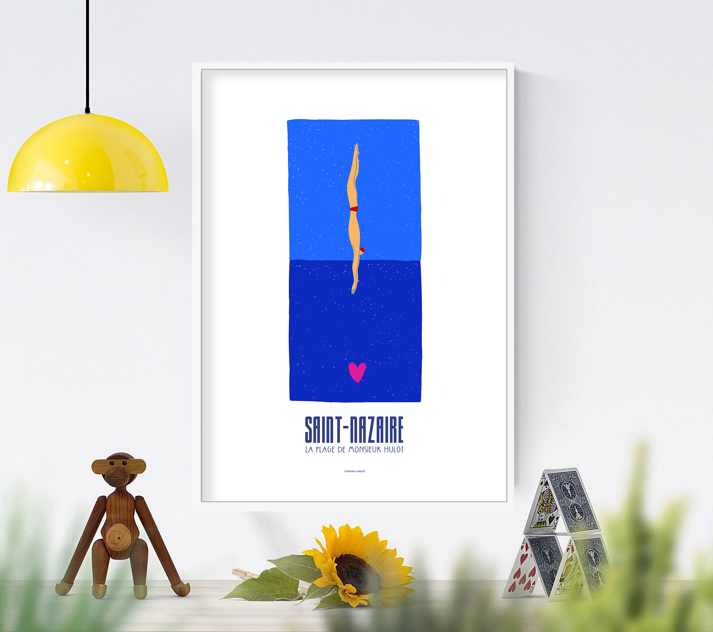 affiche Saint Nazaire - Plage de Monsieur Hulo