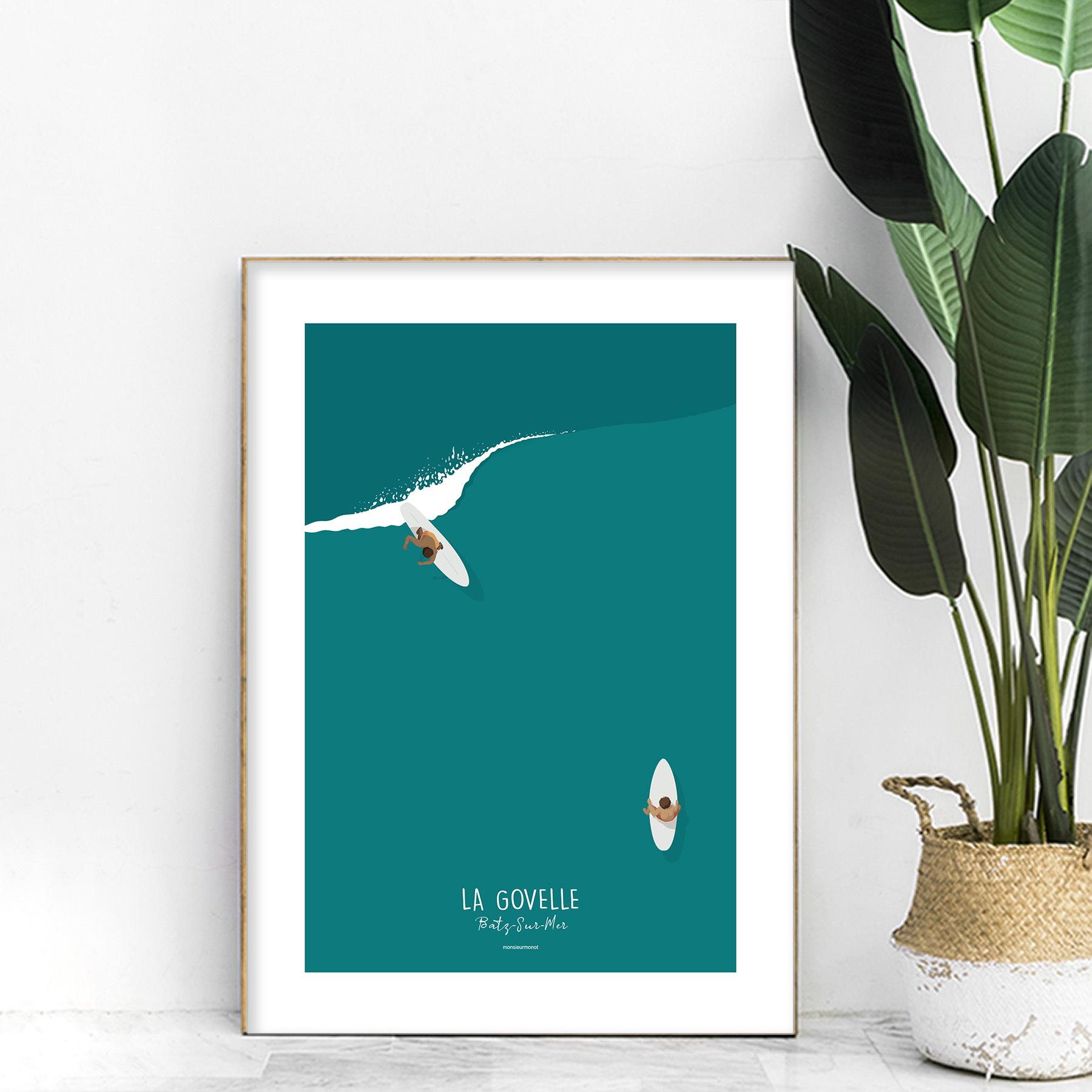 affiche BATZ SUR MER - La Govelle Surf
