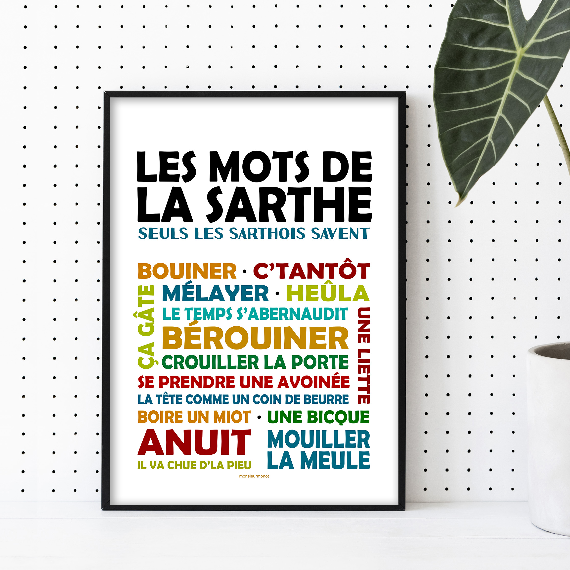 affiche les mots de la sarthe couleur