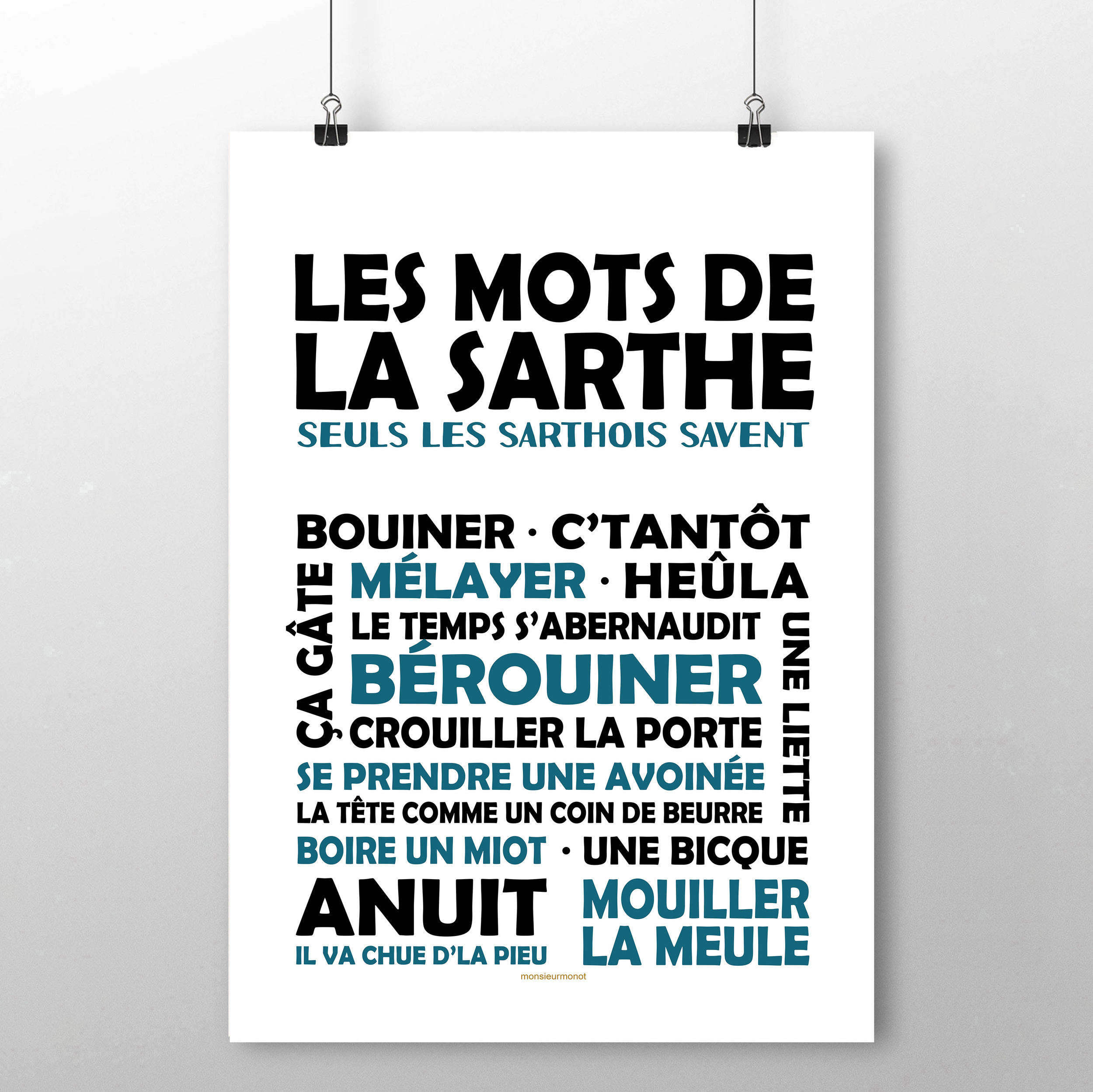 affiche les most de la sarthe noir et bleu 2