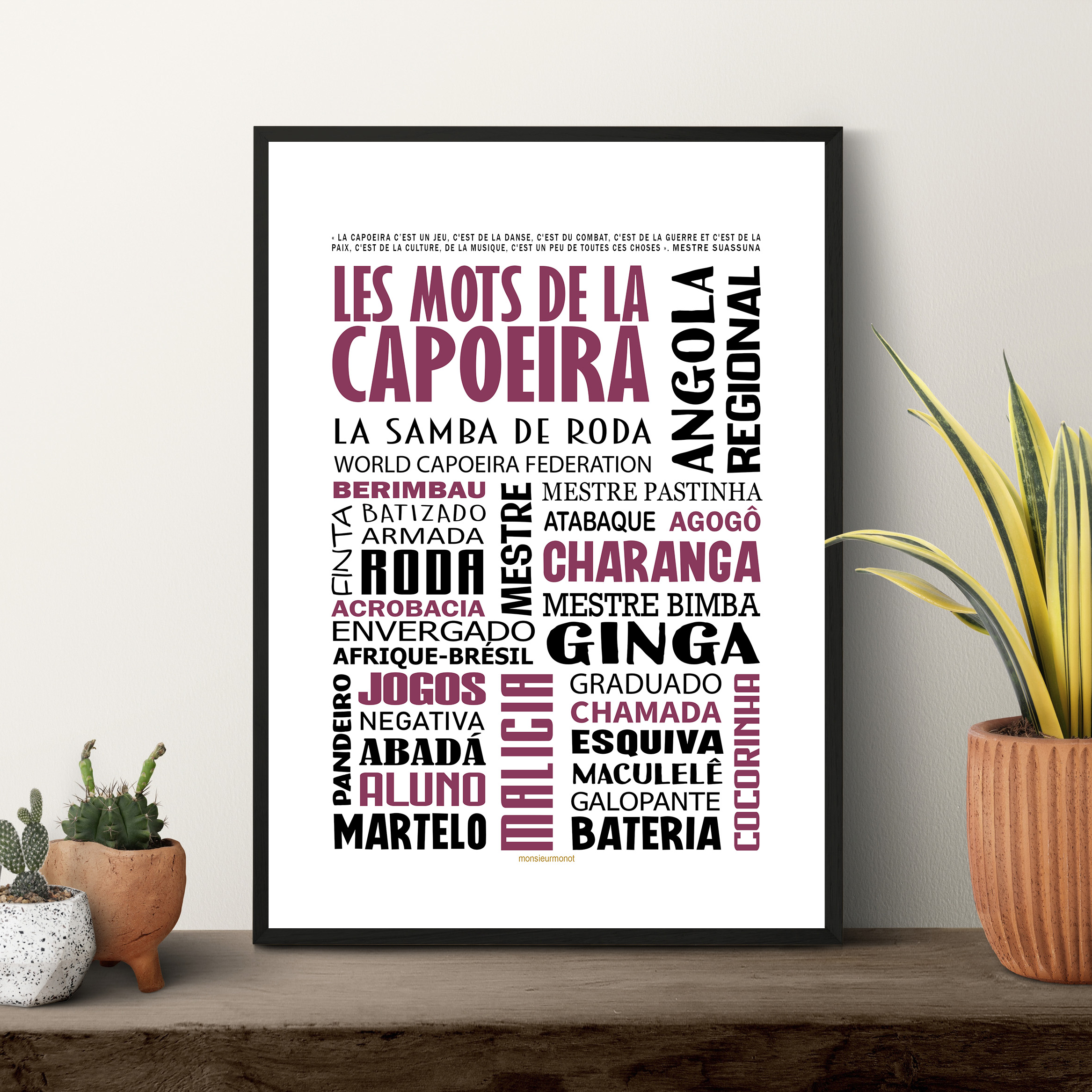 Affiche La Capoeira Rose