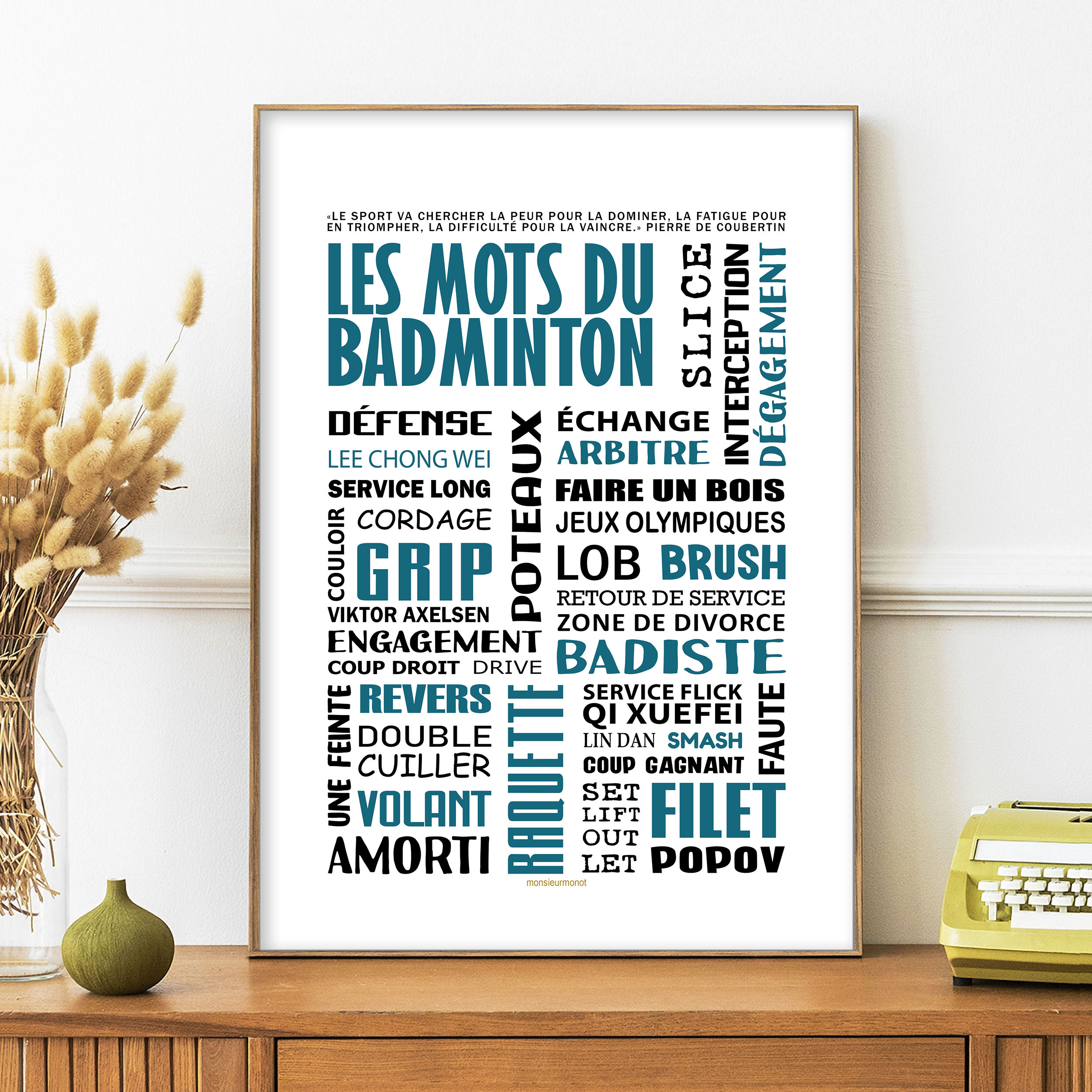 affiche Le Badminton bleu