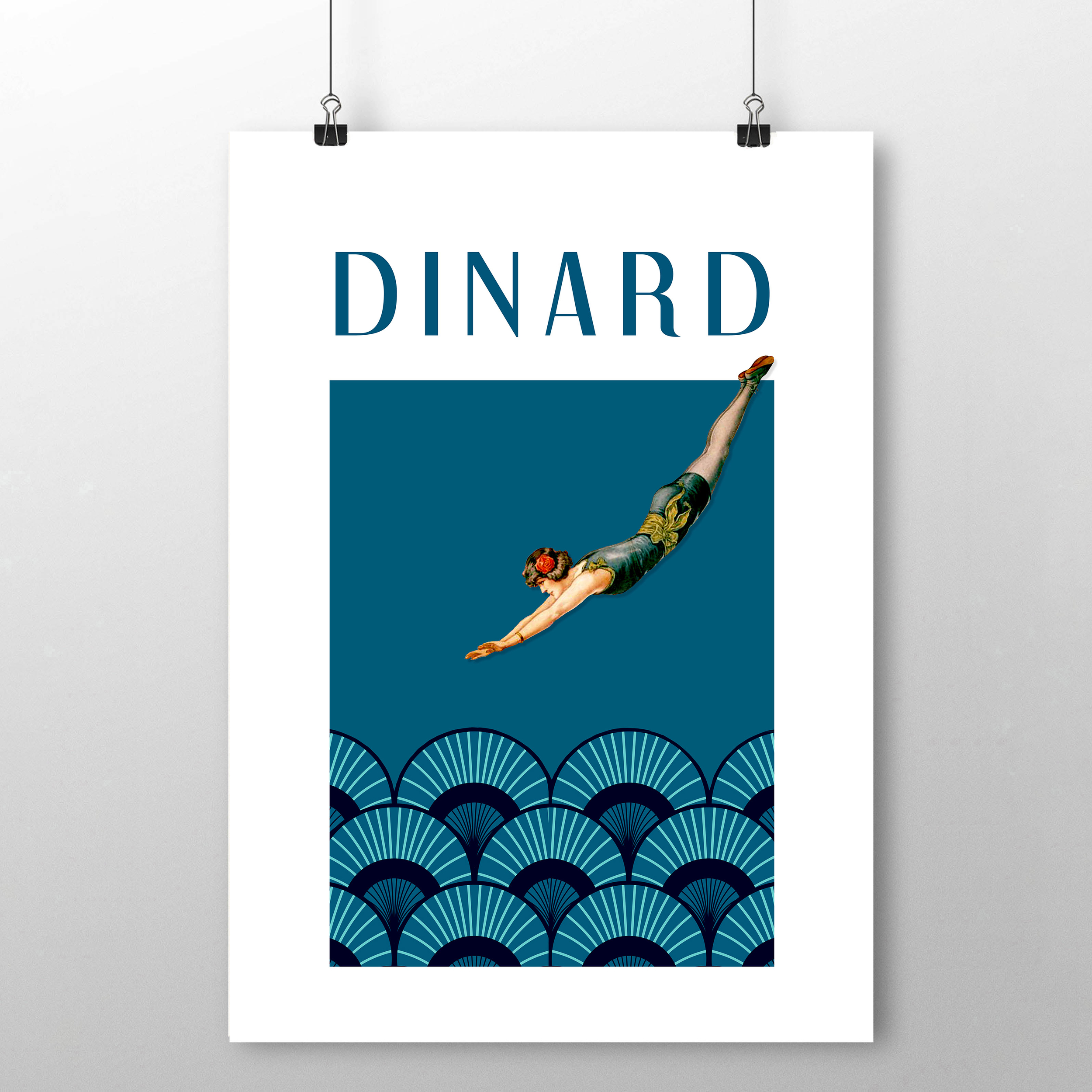 affiche Dinard la plongeuse