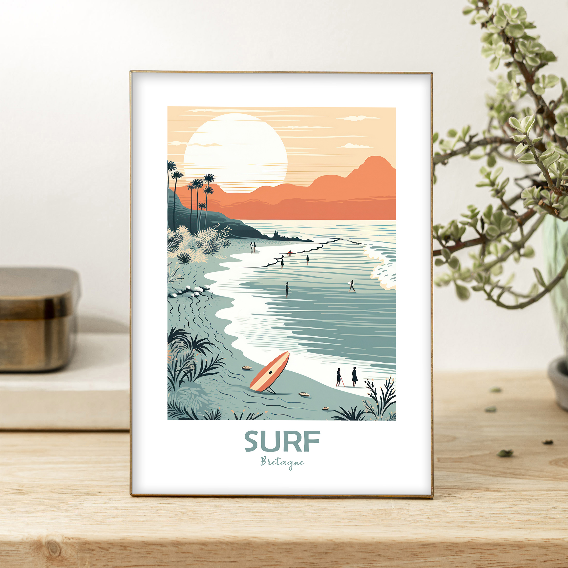affiche Surf en Bretagne