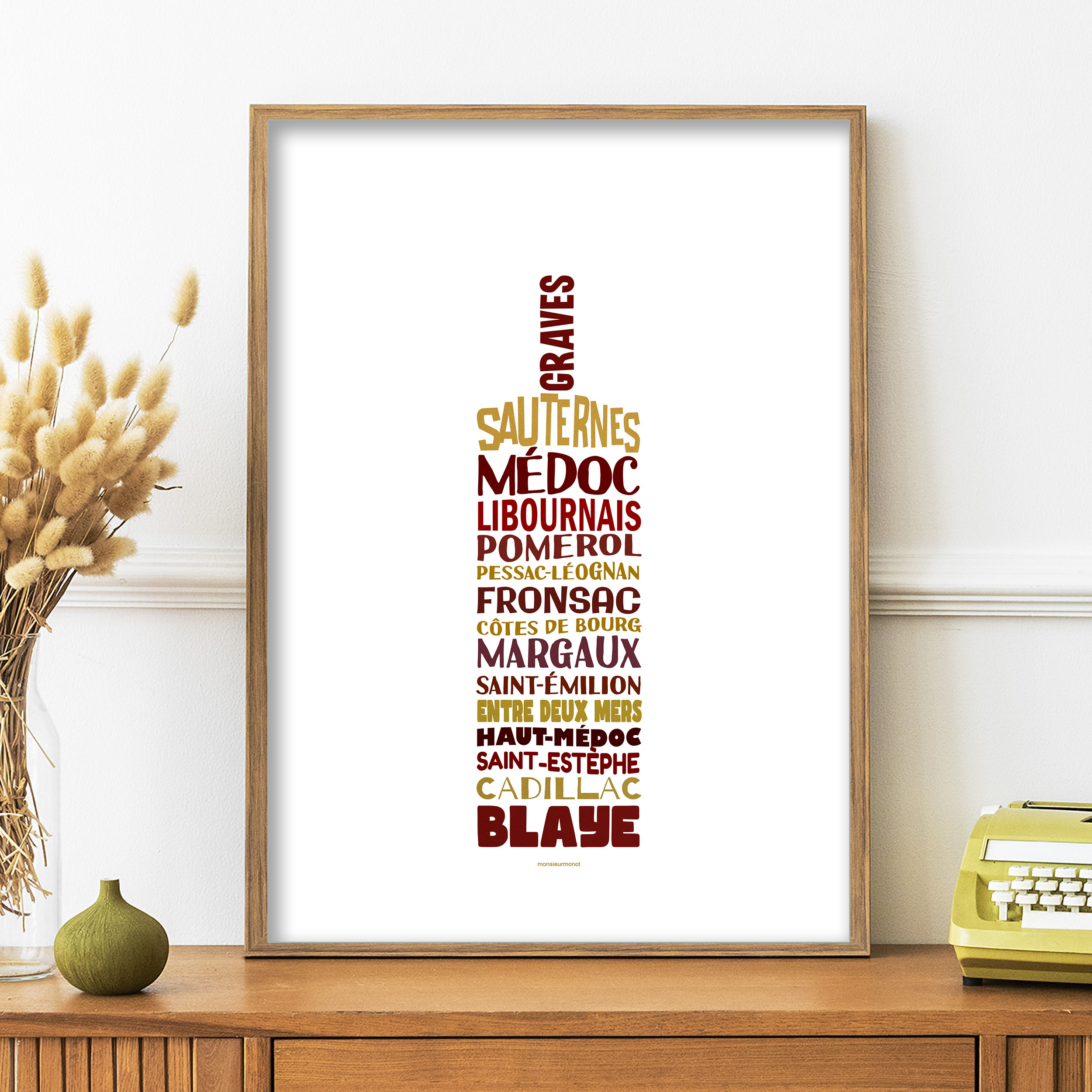 affiche Les vins de Bordeaux