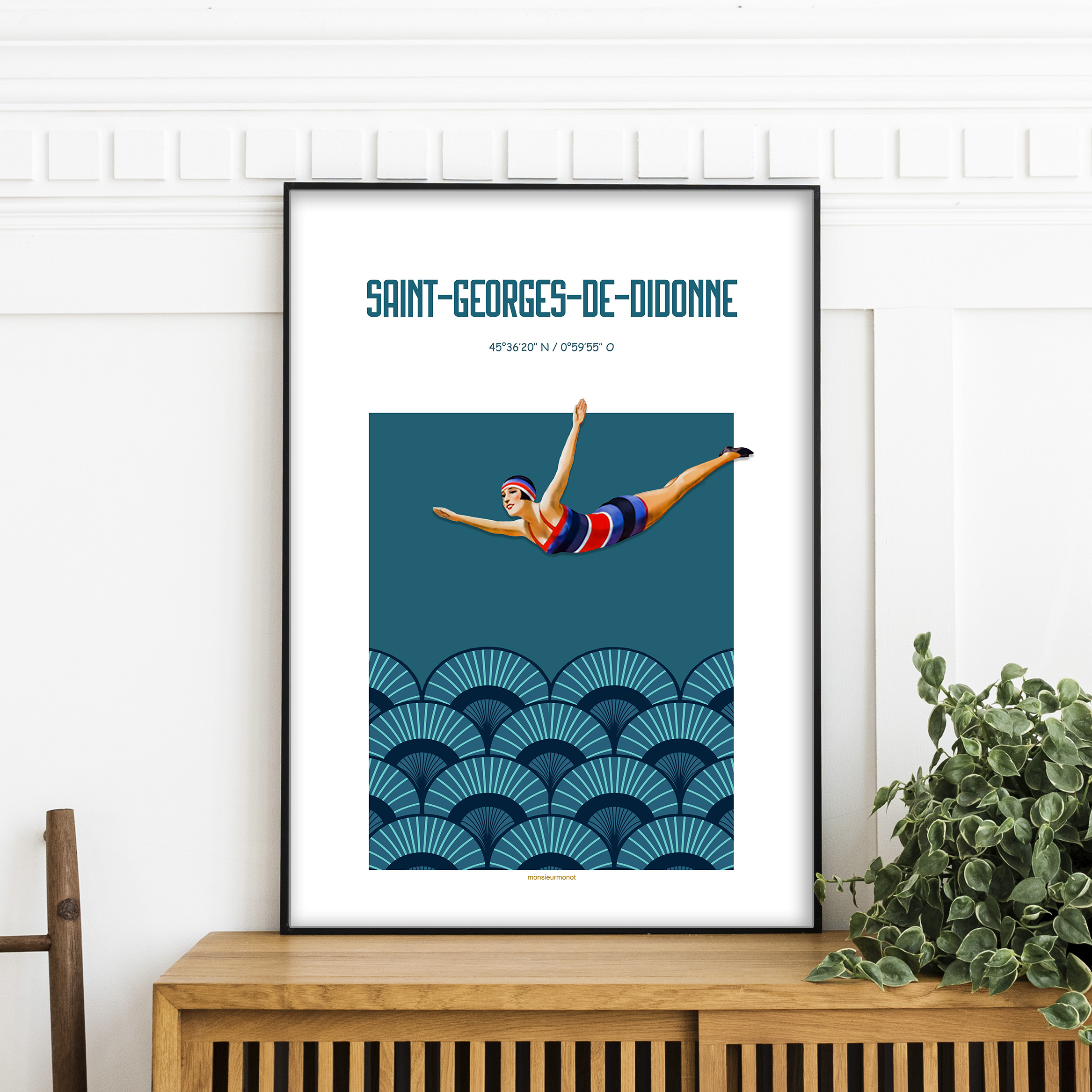 AFfiche saint-Georges de Didonne - Bord de mer
