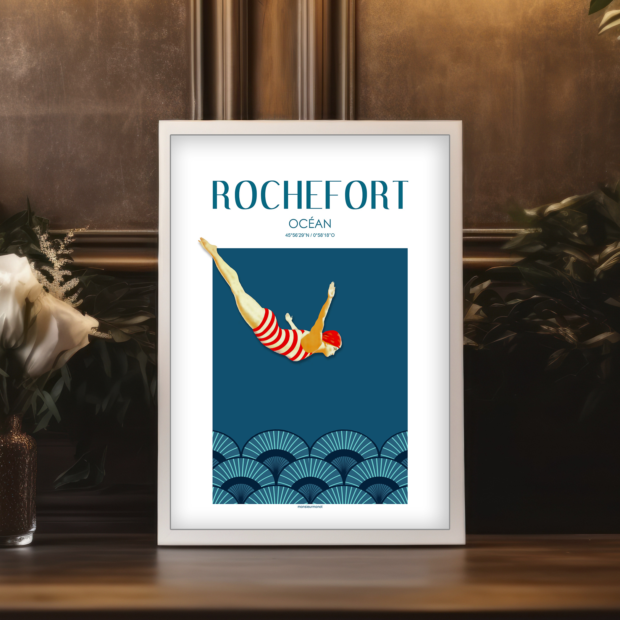Affiche Rochefort - plongeuse