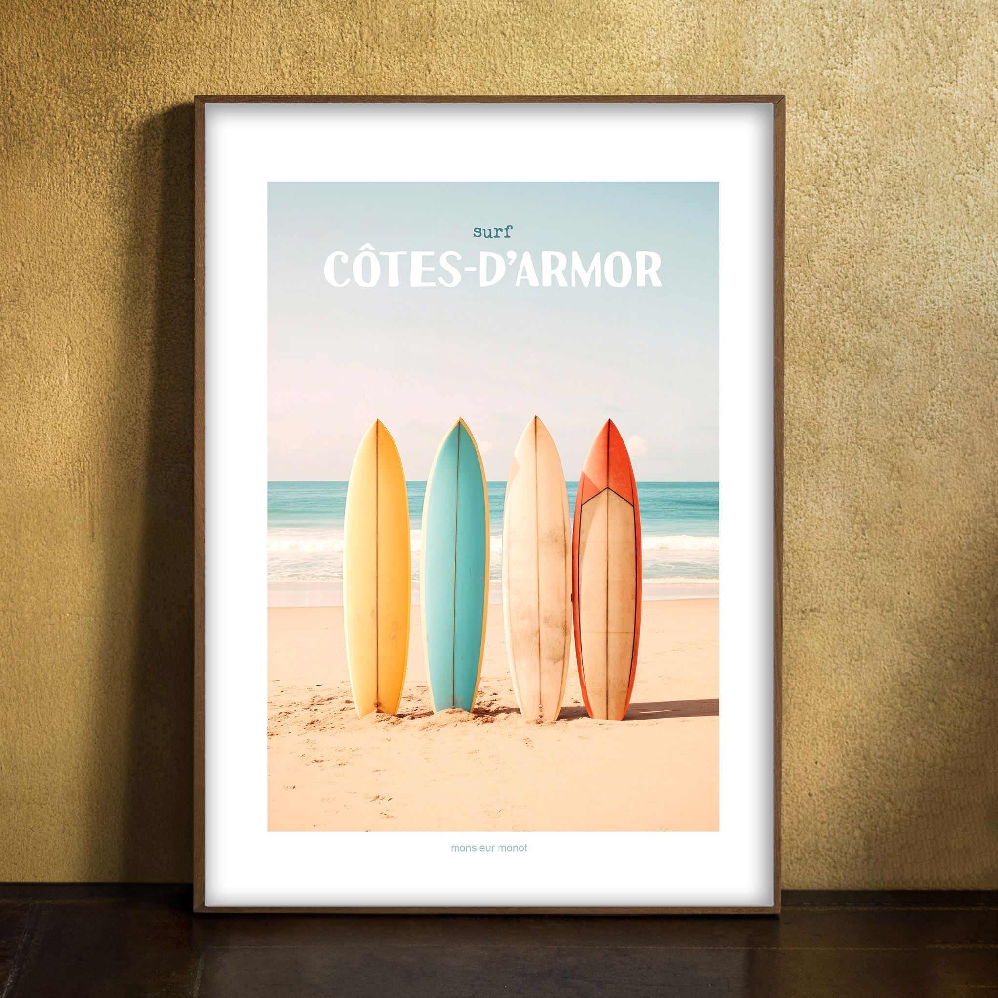 affiche surf cotes darmor
