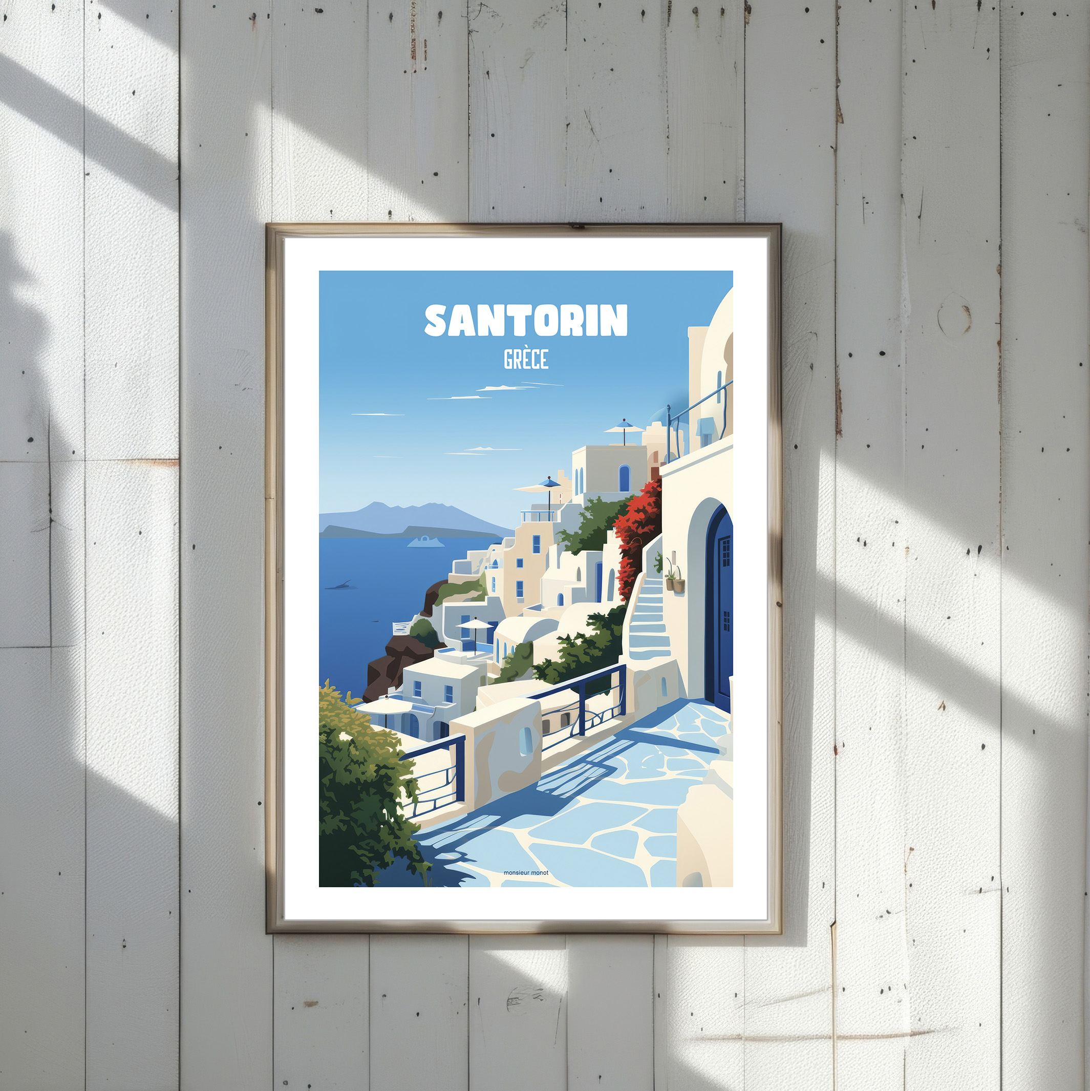 affiche Santorin Grèce