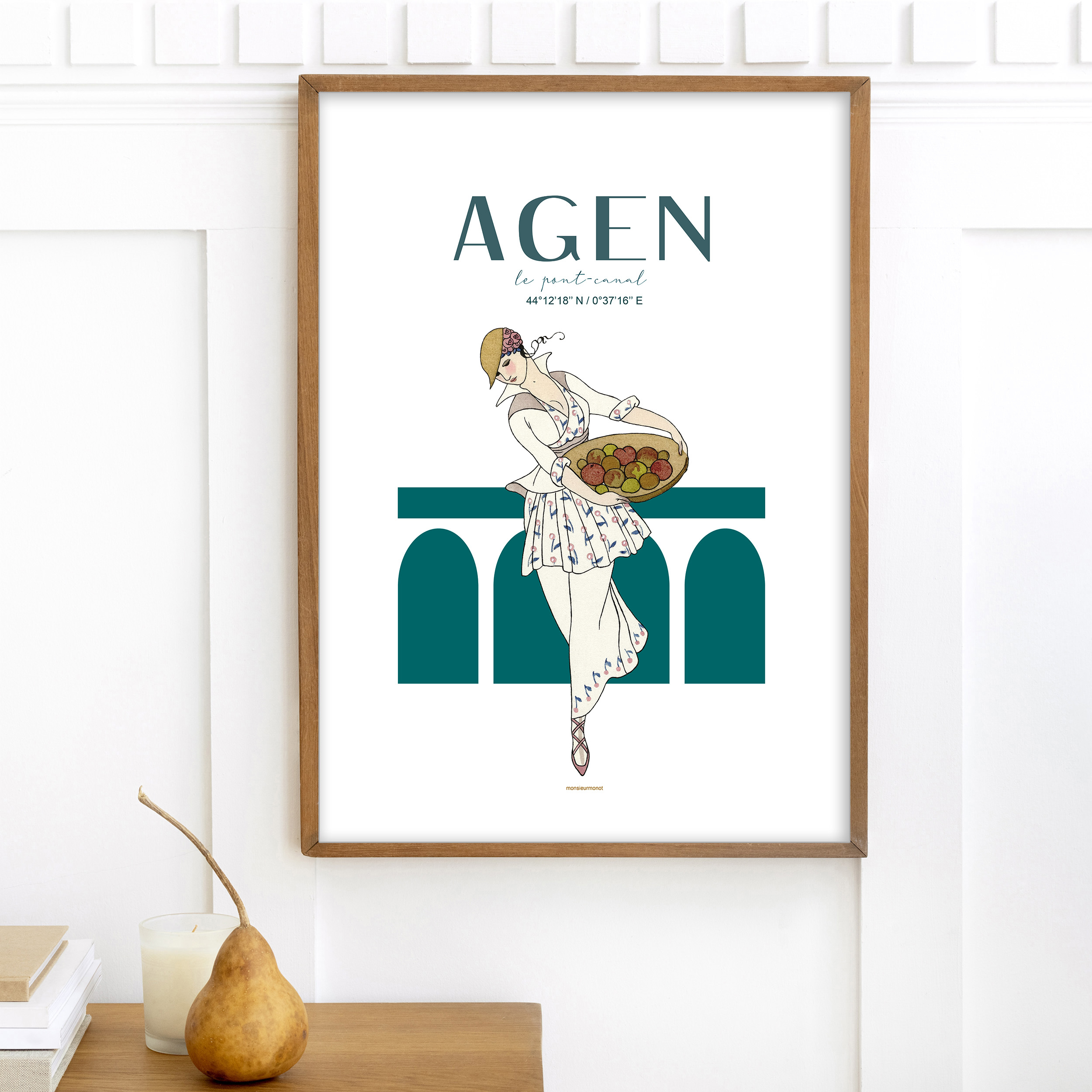 affiche Agen le pont canal