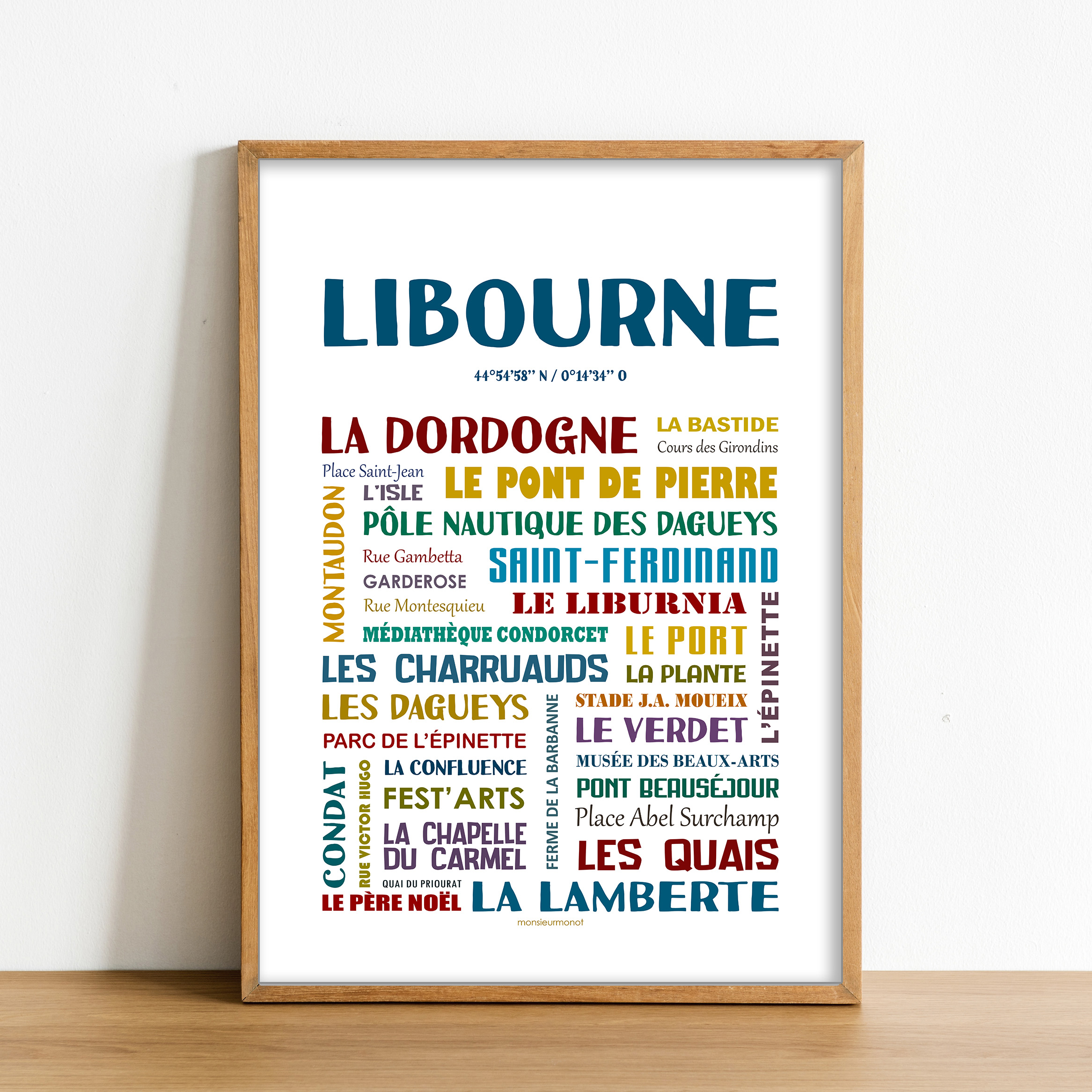 Affiche de Libourne les quartiers