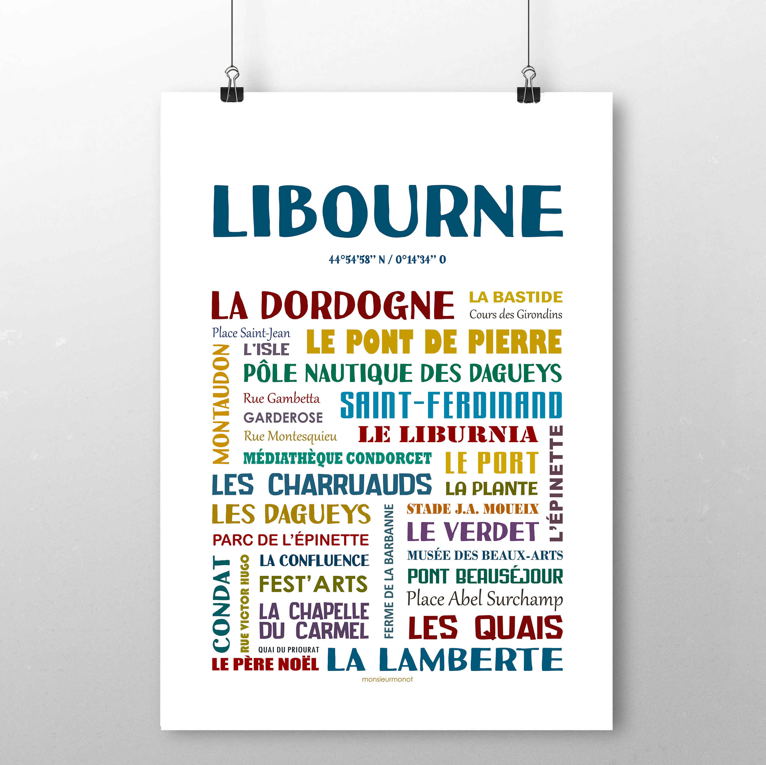affiche de LIBOURNE Le pont de pierre 2