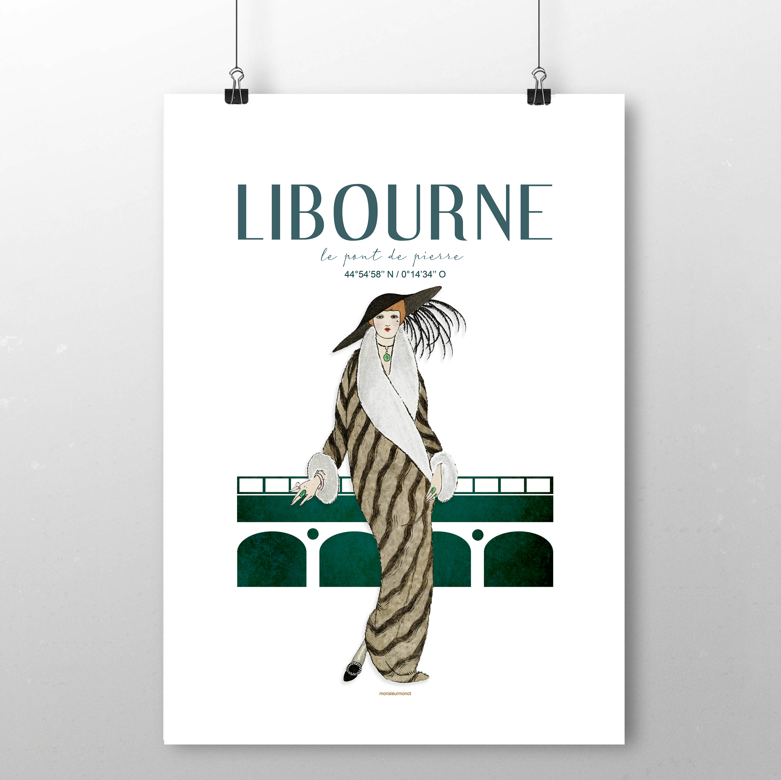 affiche de LIBOURNE PONT DE PIERRE 2