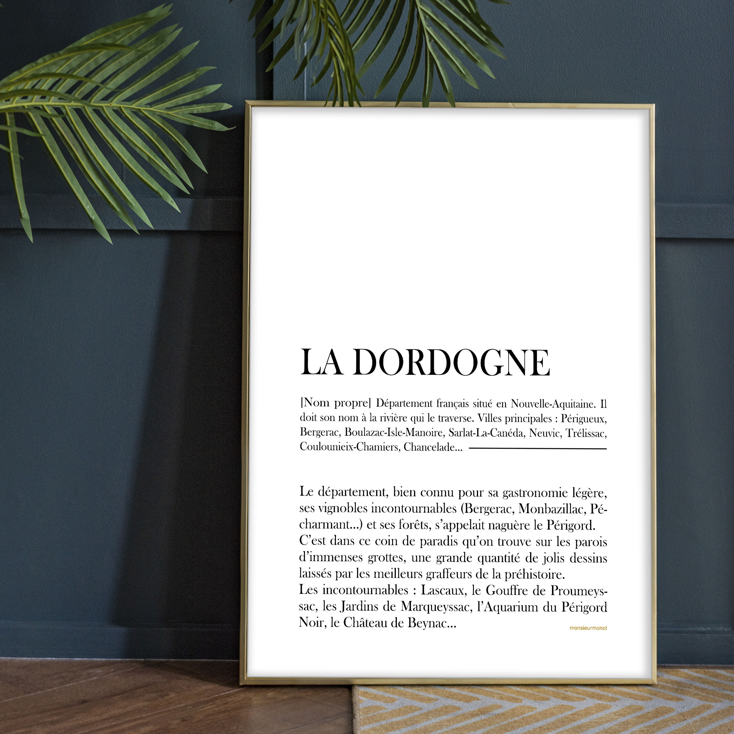 Affiche Définition La dordogne