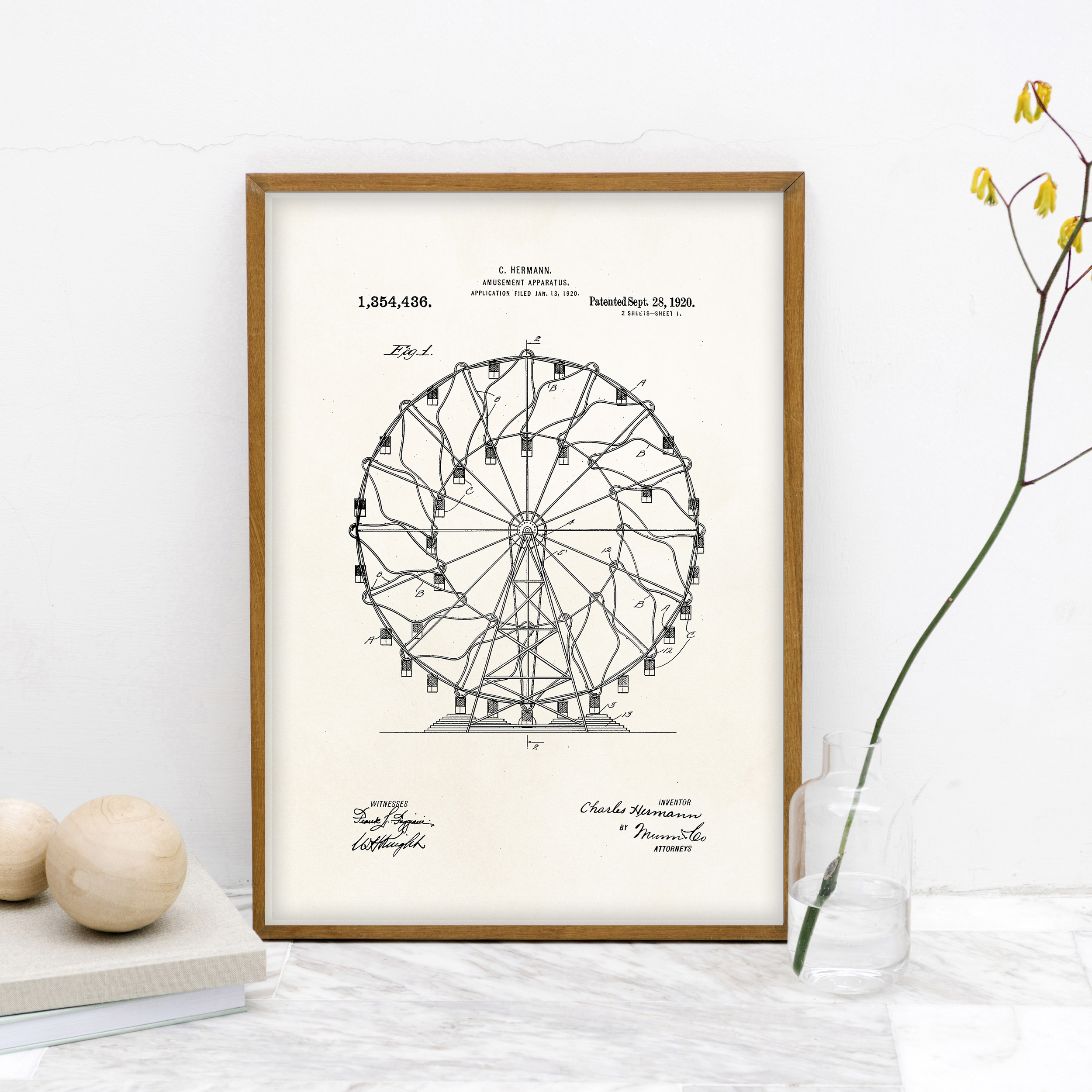Affiche Brevet Grande roue