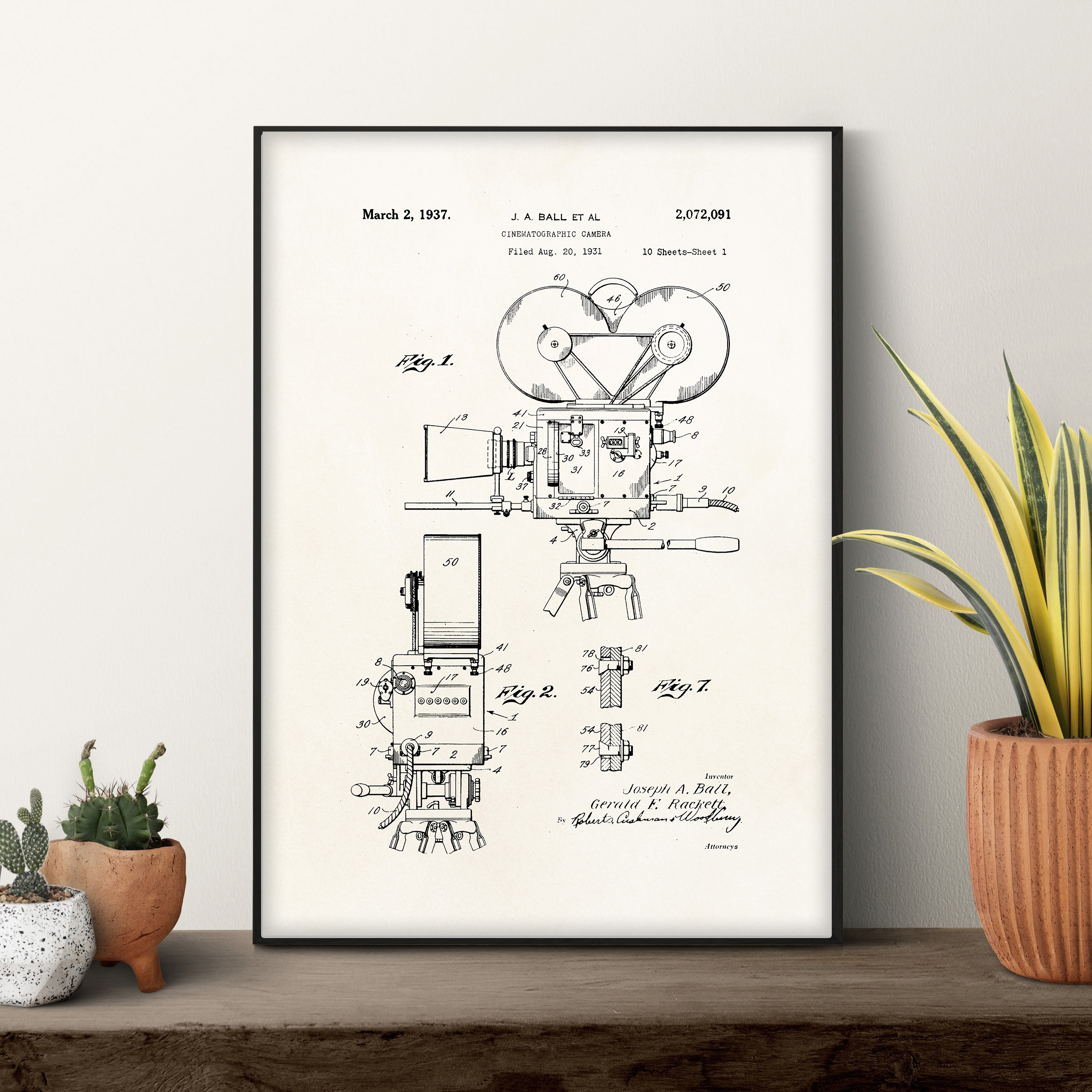 affiche brevet caméra