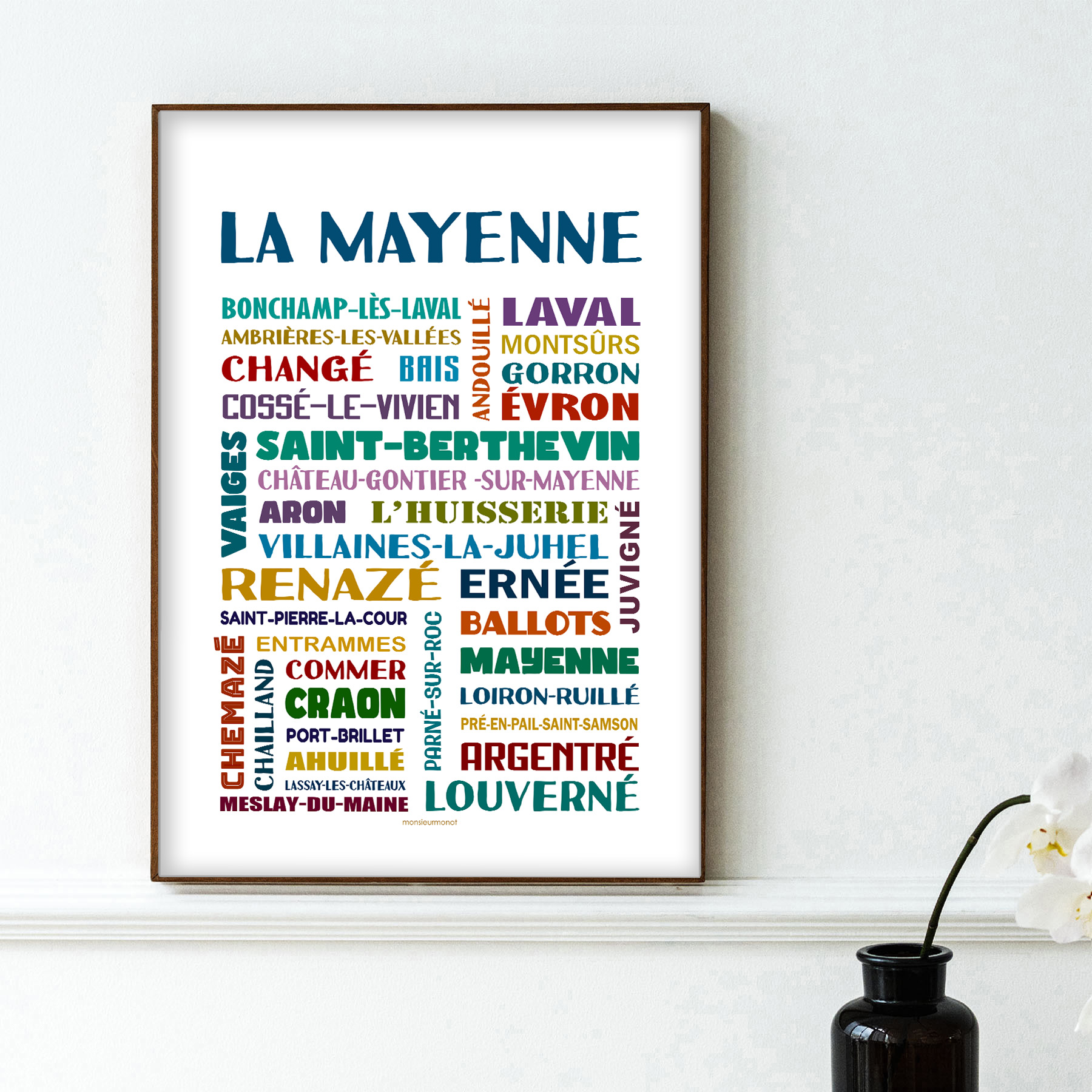 affiche La Mayenne Les Villes
