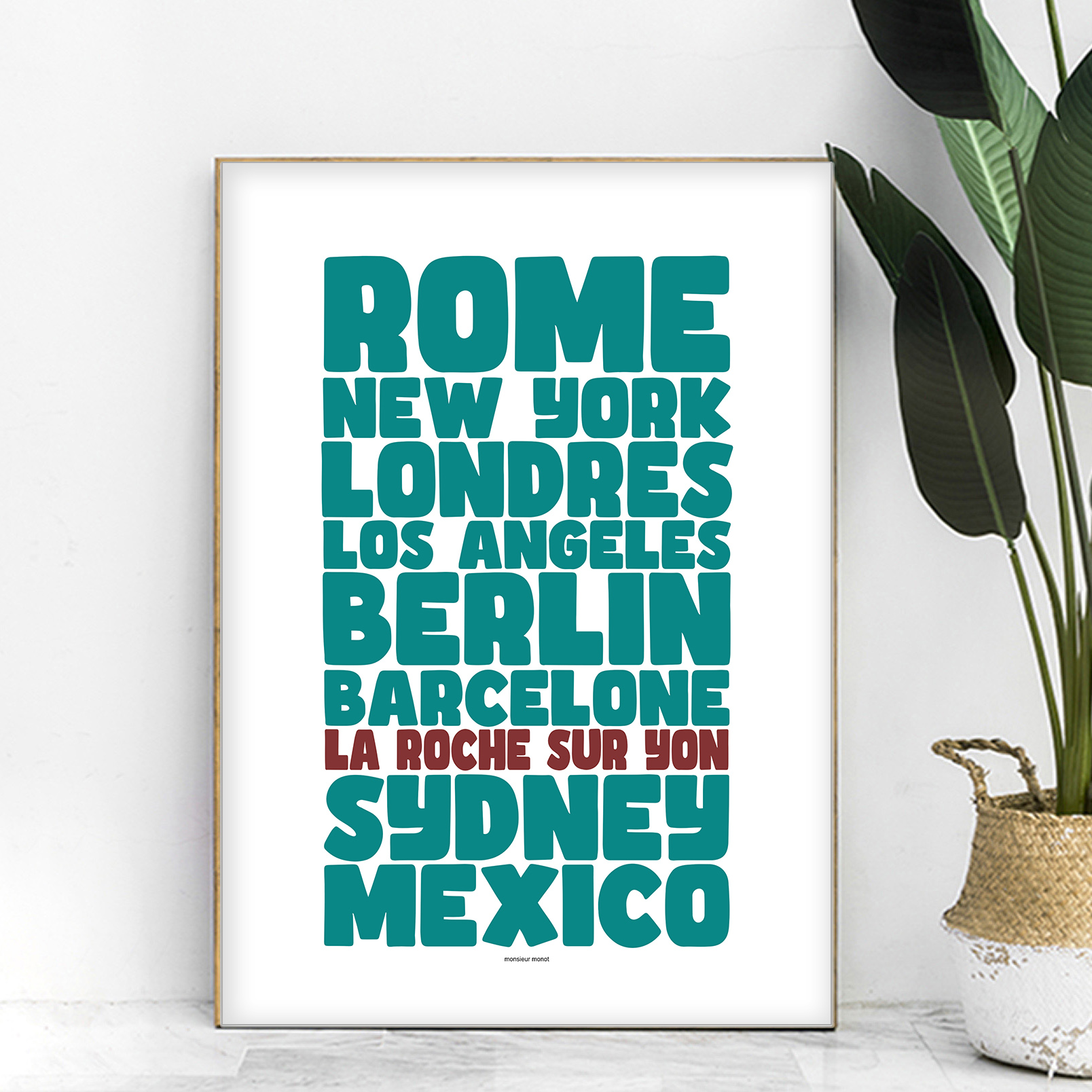 affiche La Roche Sur Yon - Les villes célèbres