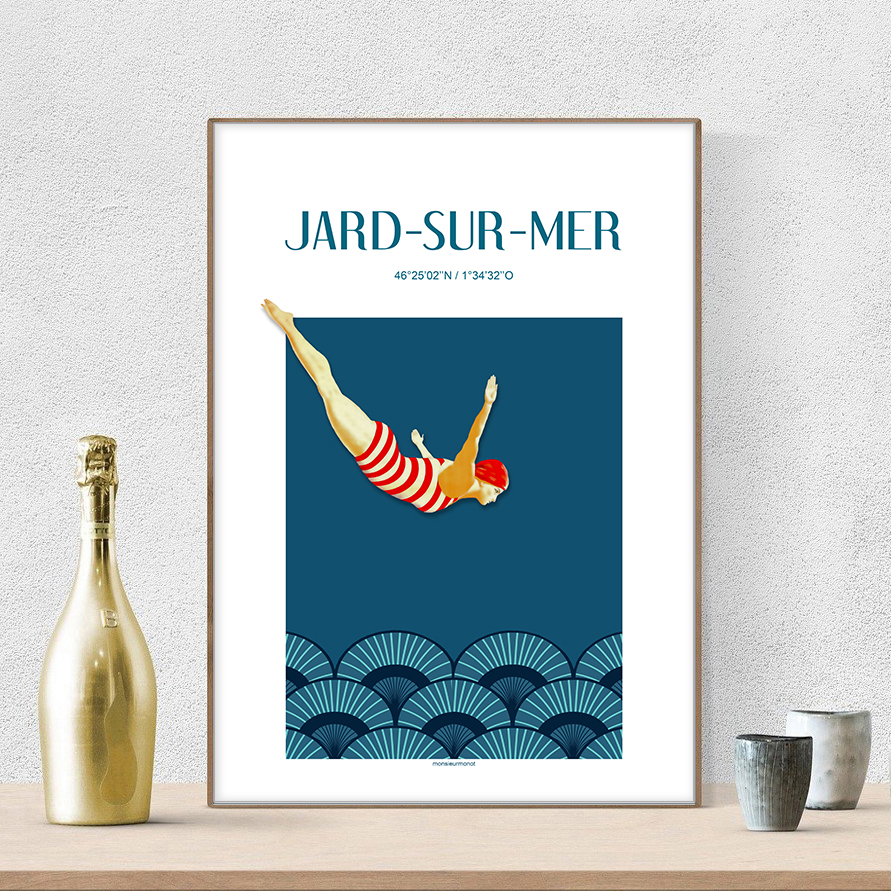 affiche Jard Sur Mer La Plongeuse