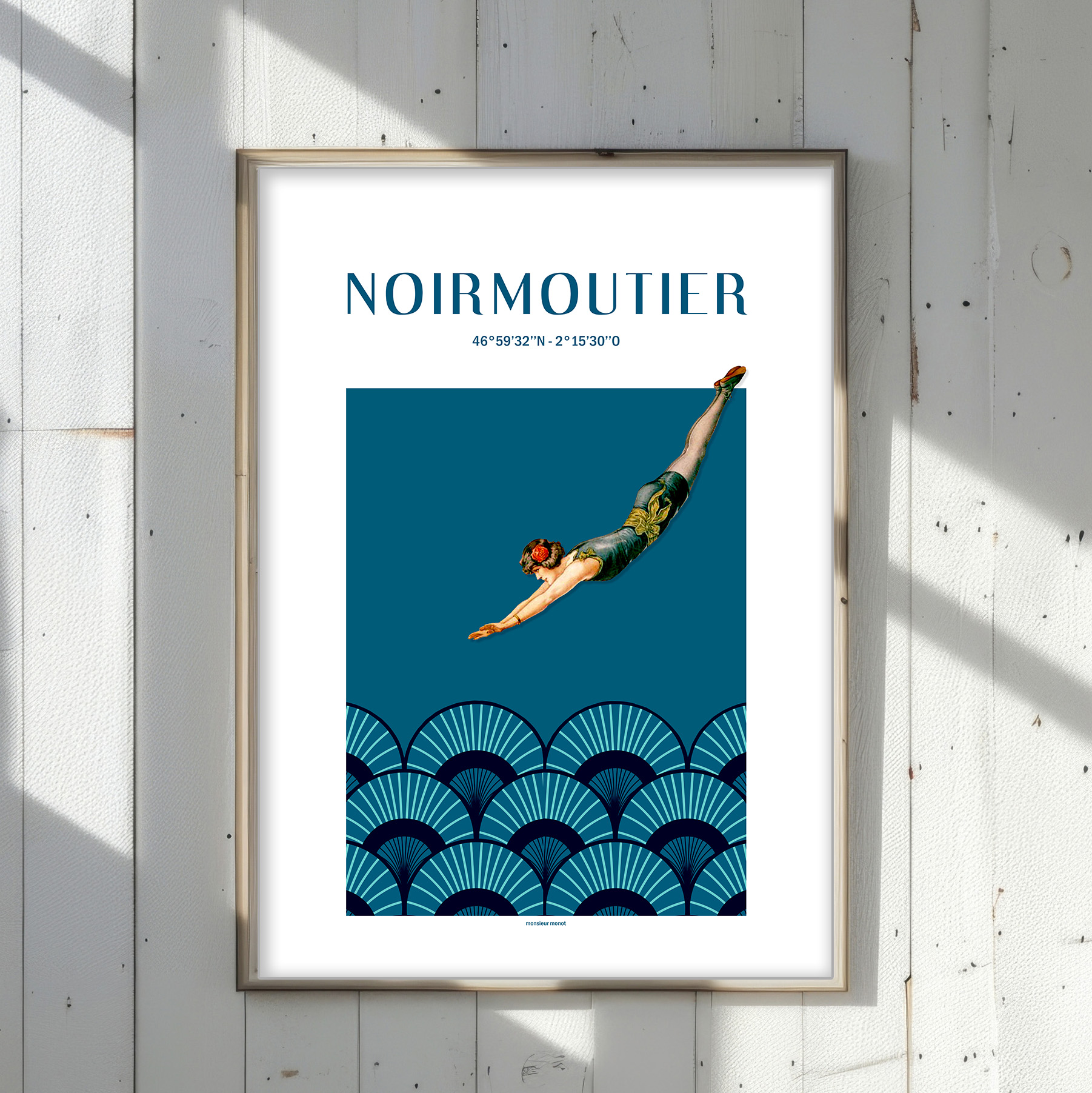 Affiche Noirmoutier Plongeuse