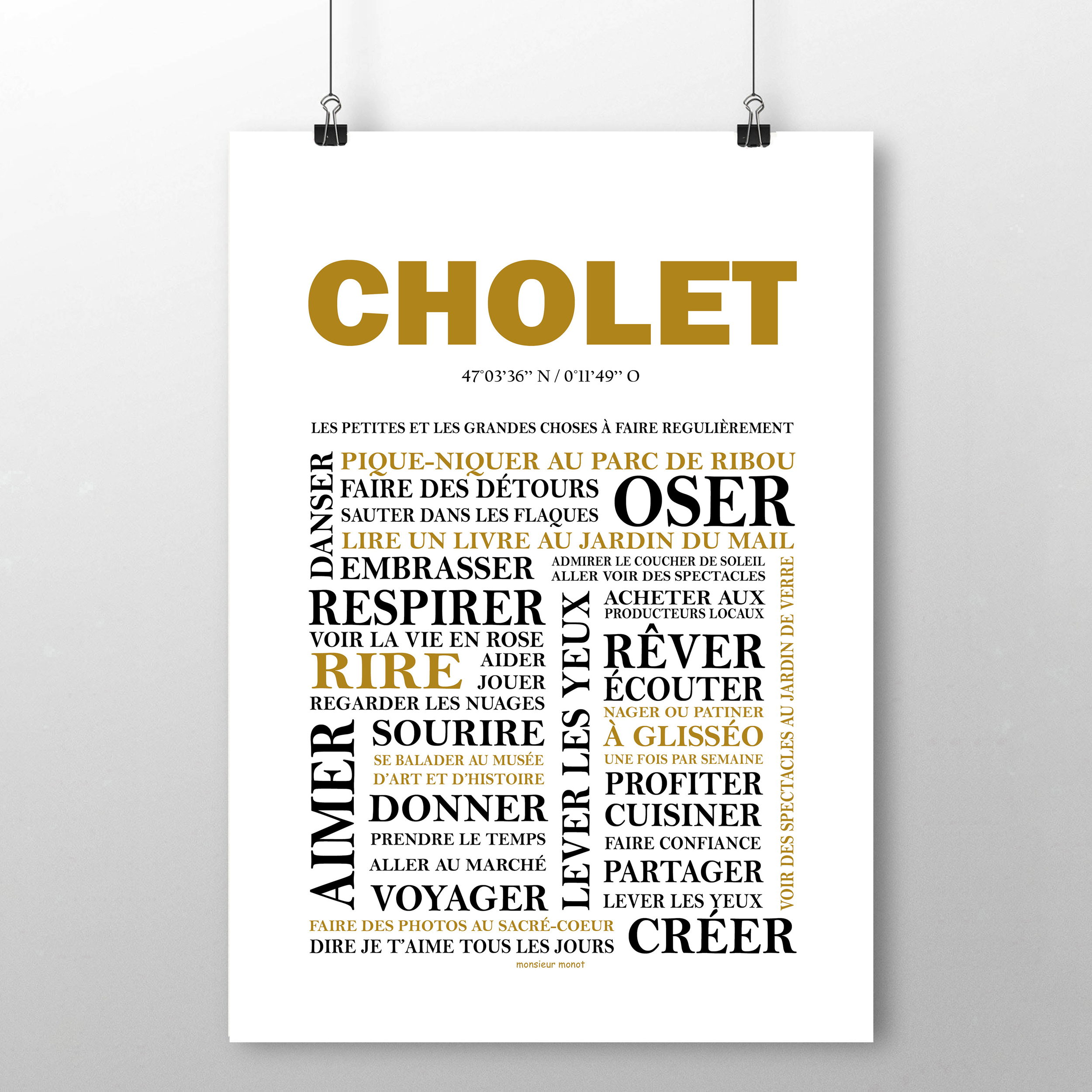 affiche Cholet Les choses a faire