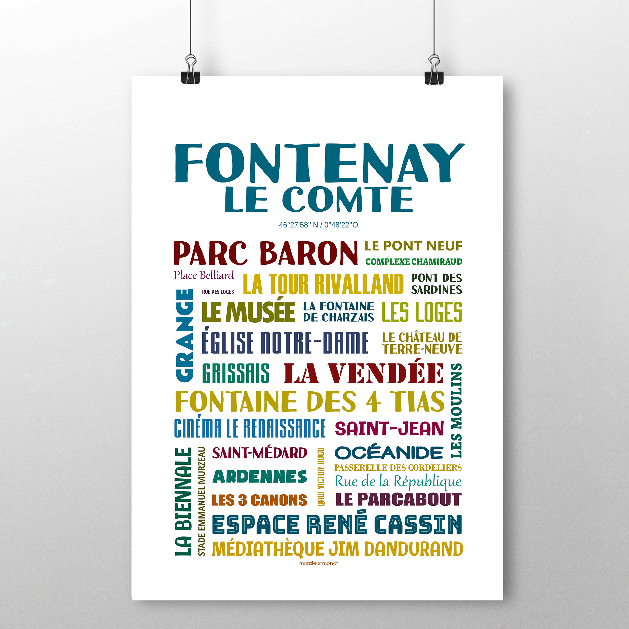 affiche Fontenay Le Comte quartiers 2