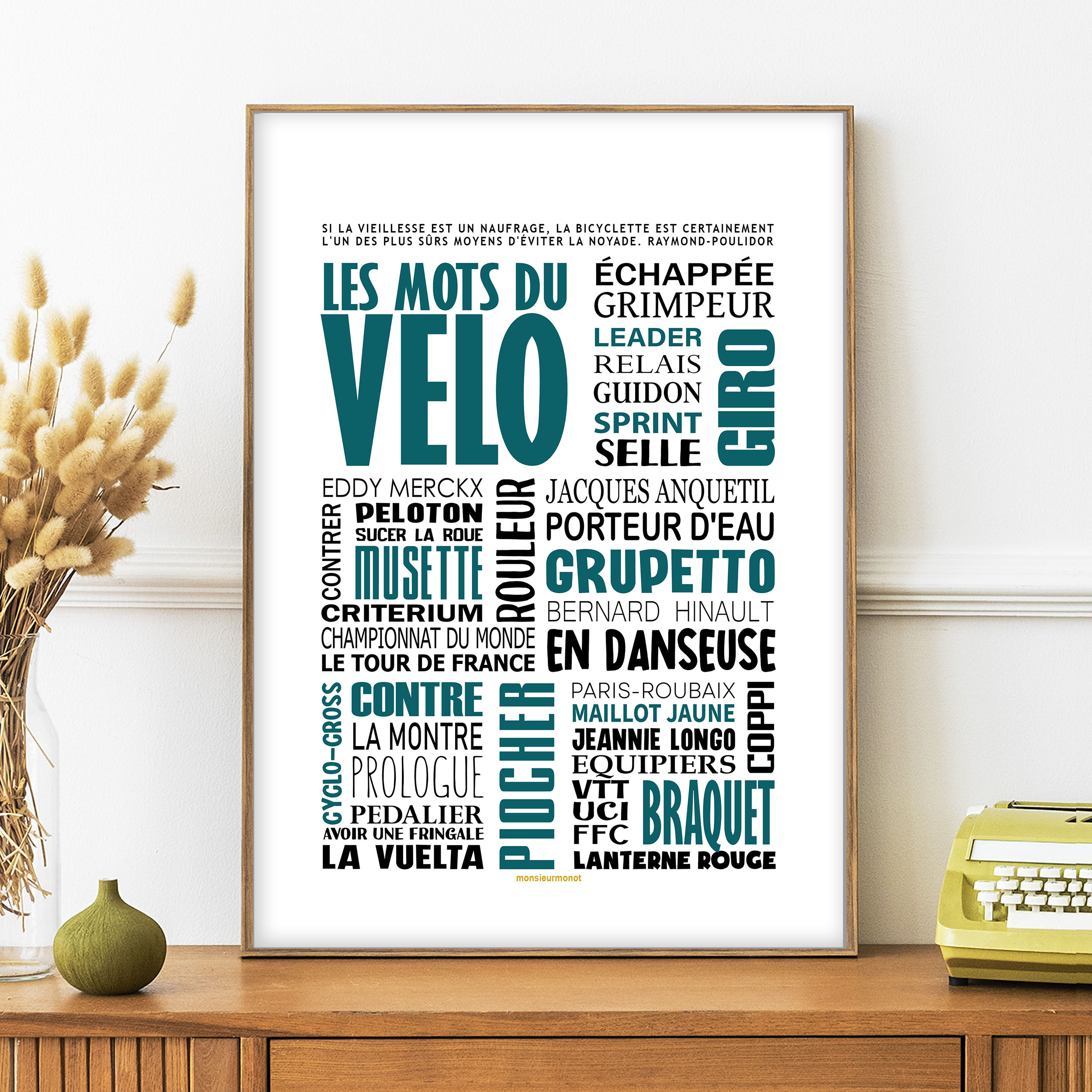 Affiche les mots du velo 2