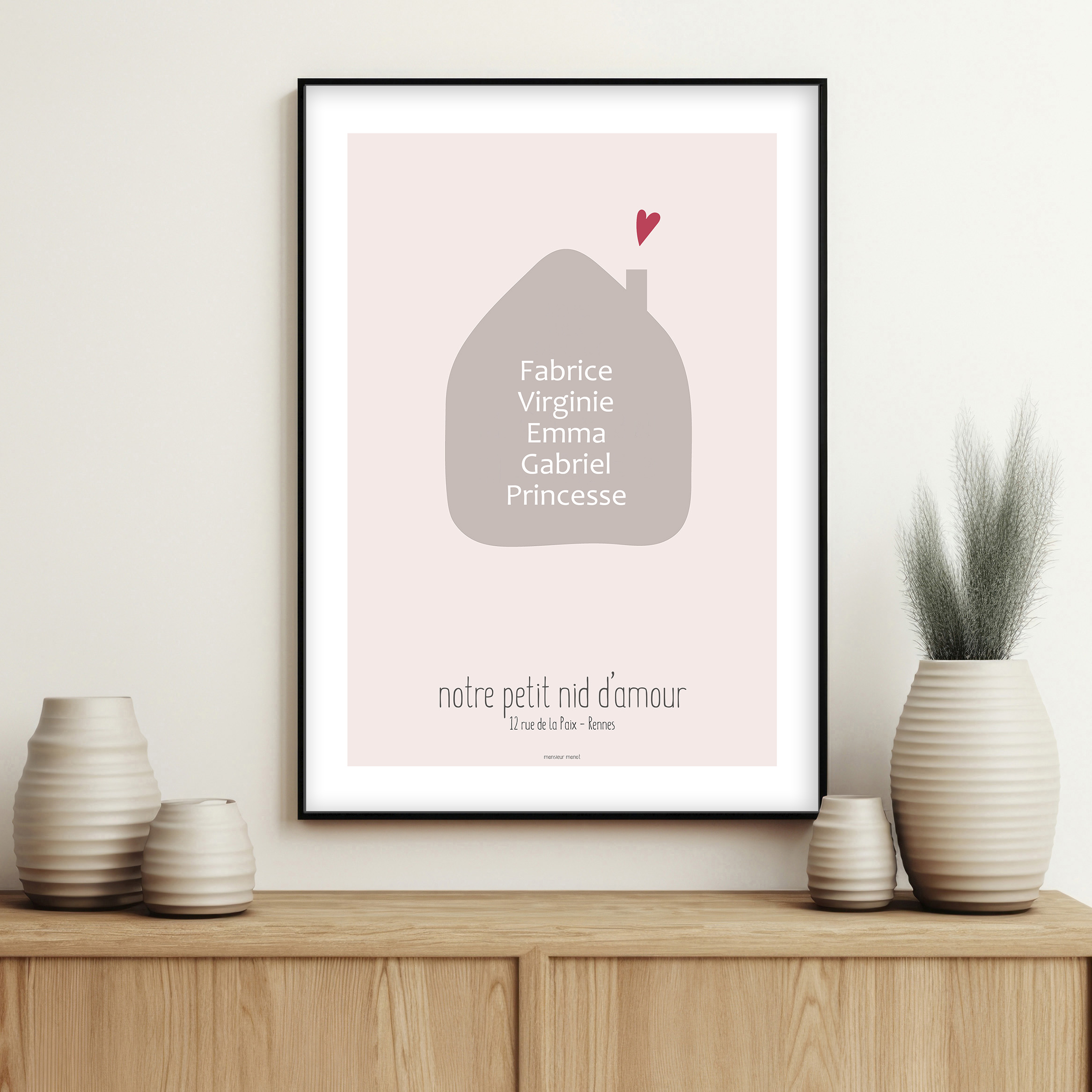 affiche famille maison