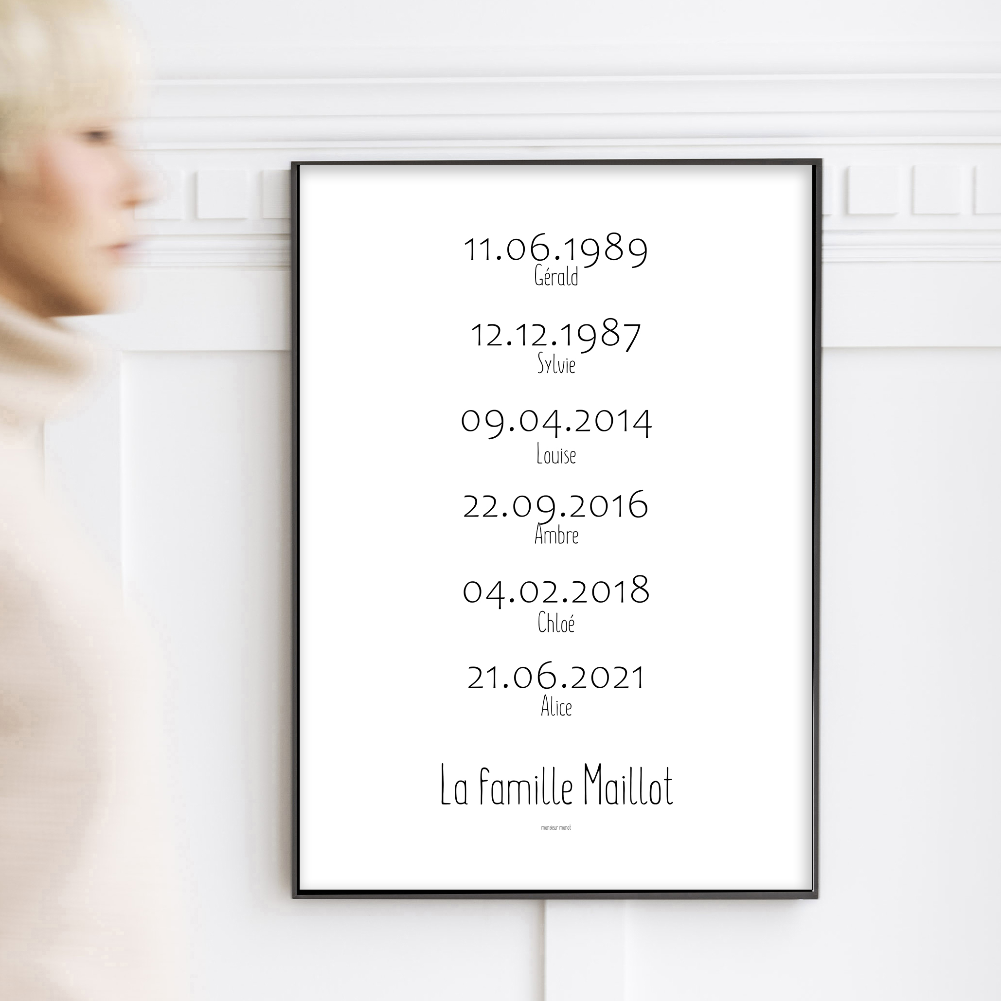 Affiche famille date de naissance 4