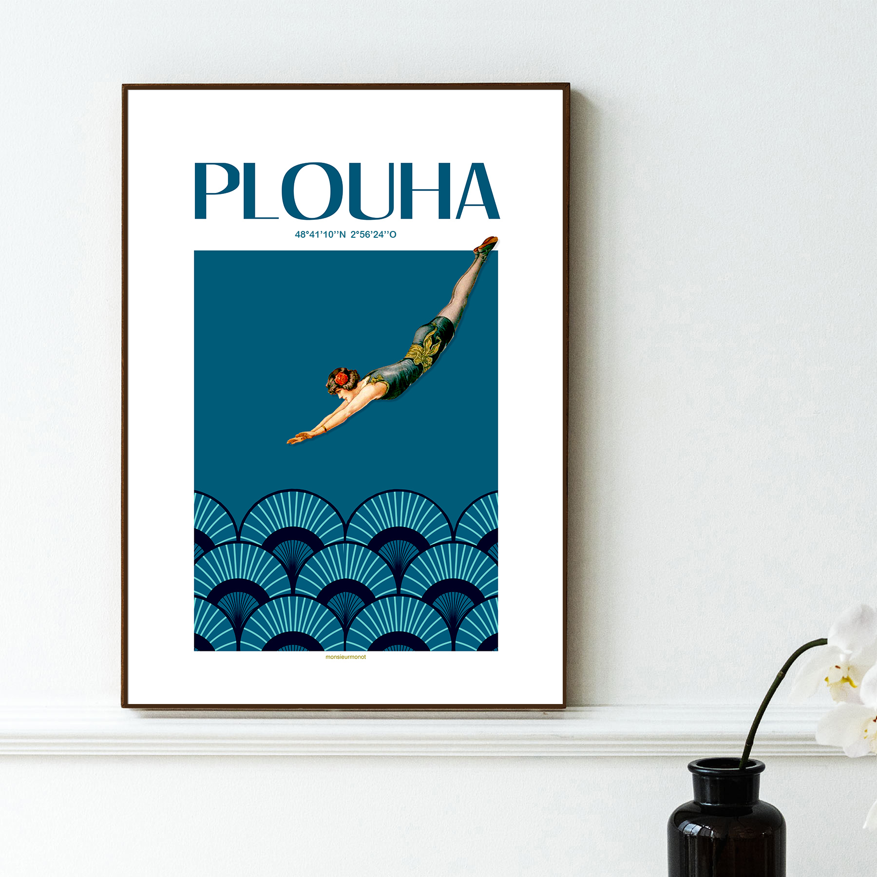 affiche Plongeuse Vintage 4