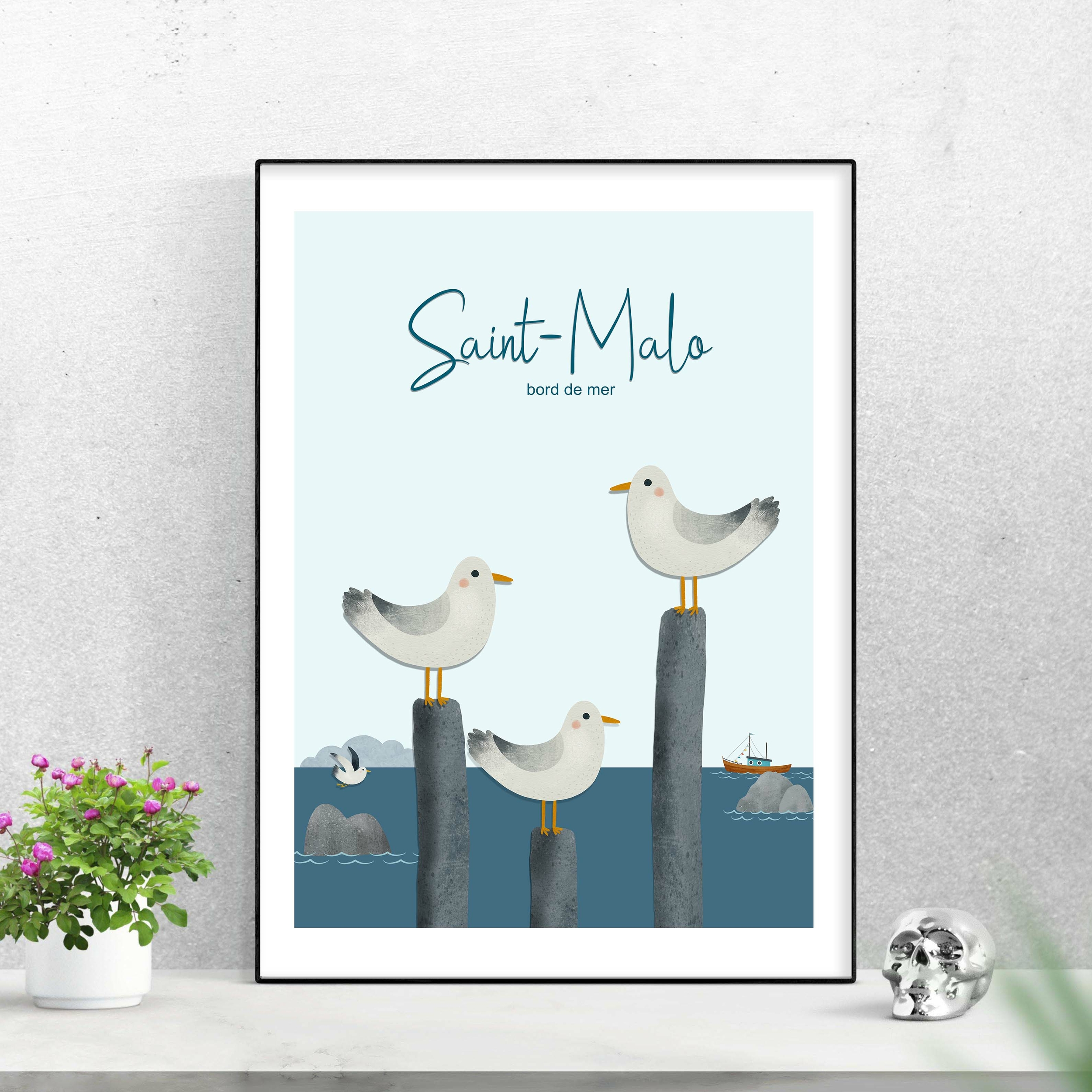 affiche de SAINT-MALO Bord de Mer