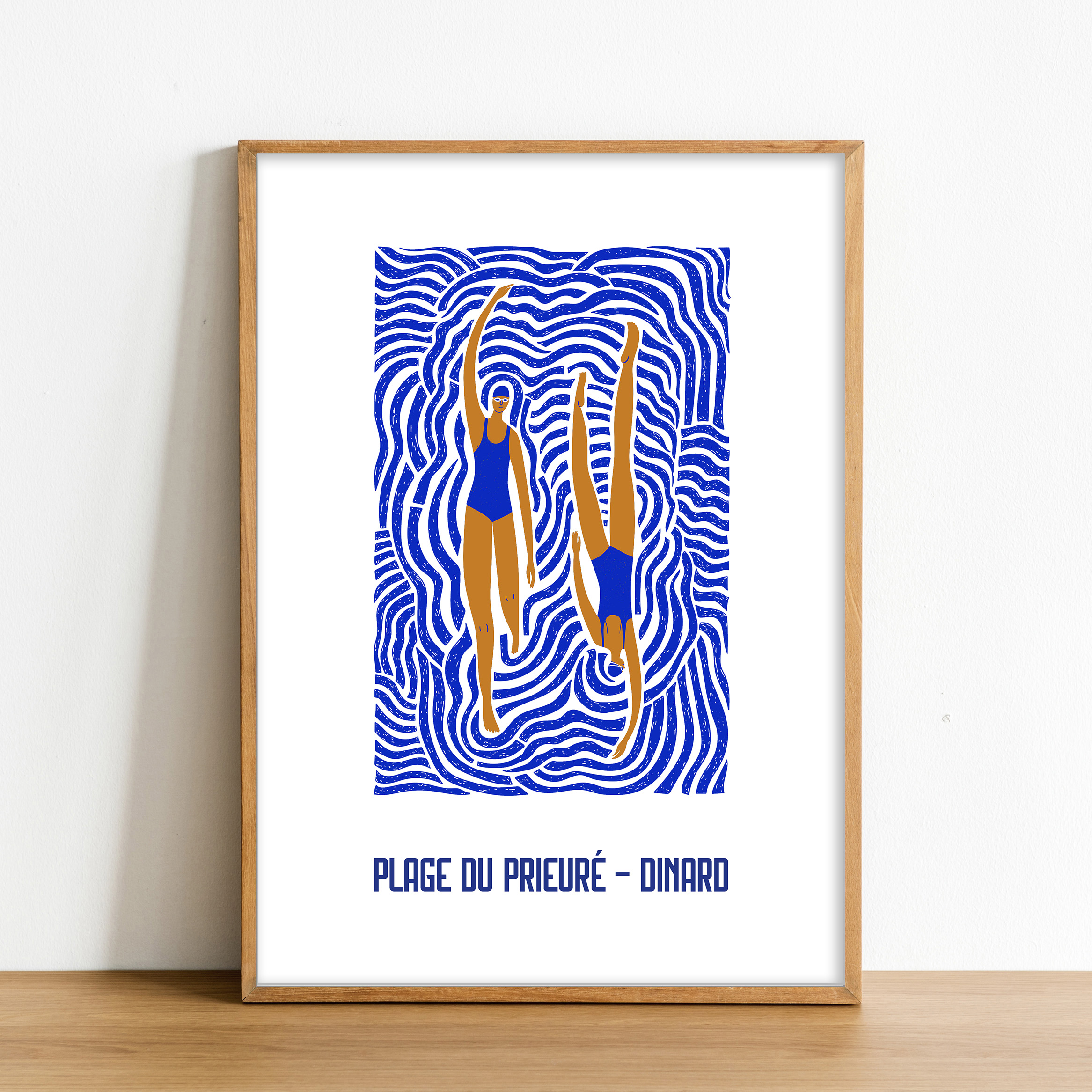 affiche Dinard plage du prieuré