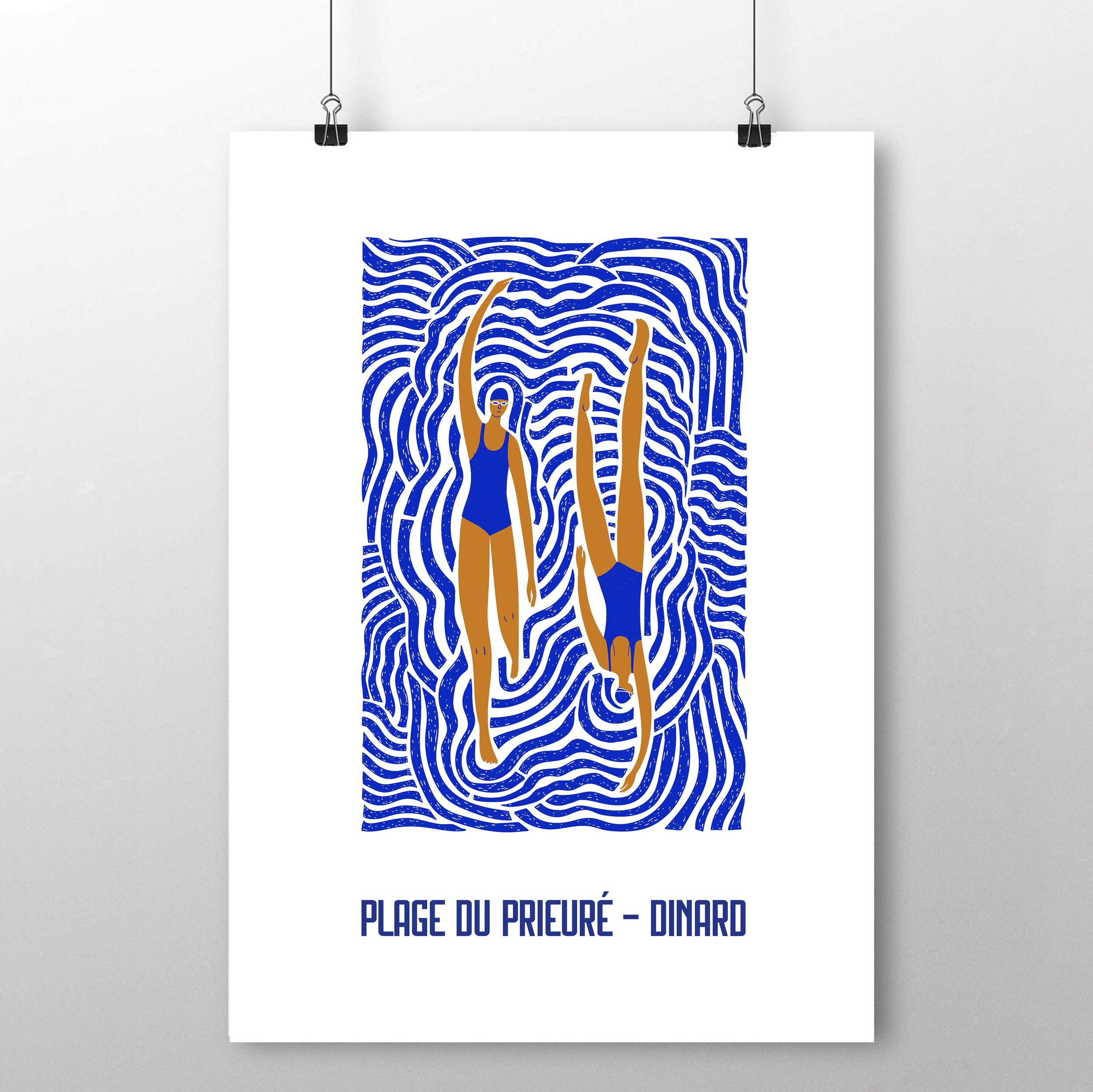 affiche Dinard plage du prieuré 2