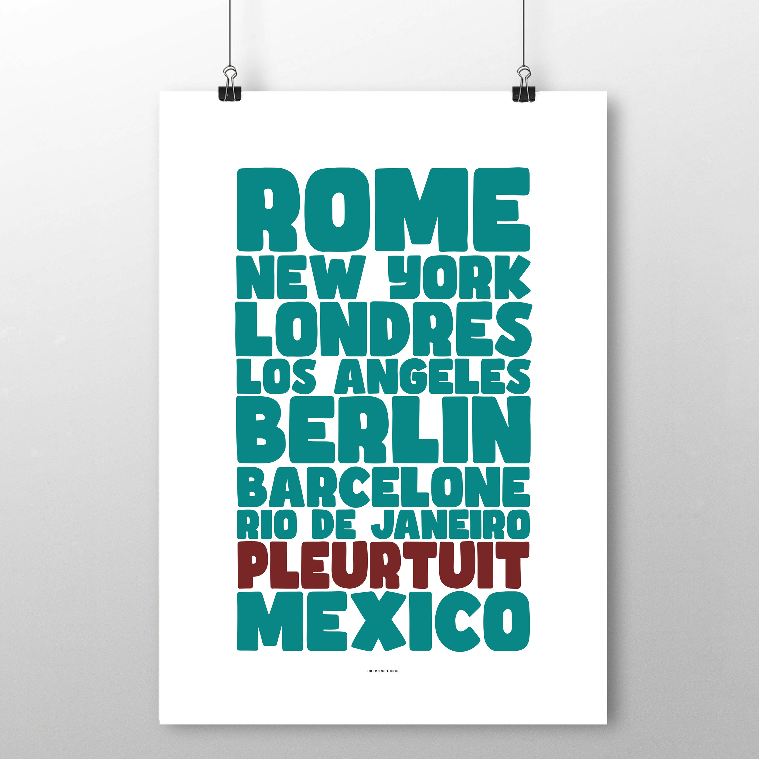 affiche Pleurtuit villes célèbres 2