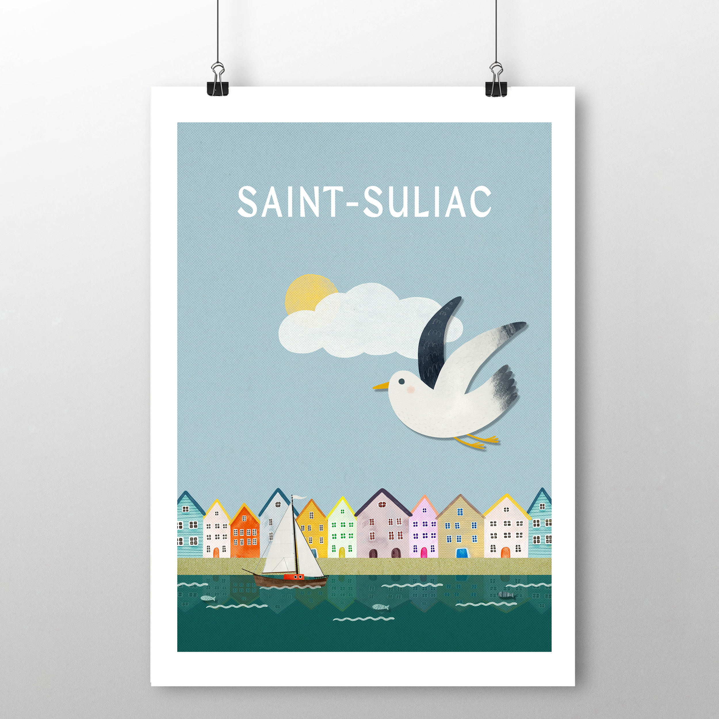 affiche Saint-Suliac Bord de mer 2