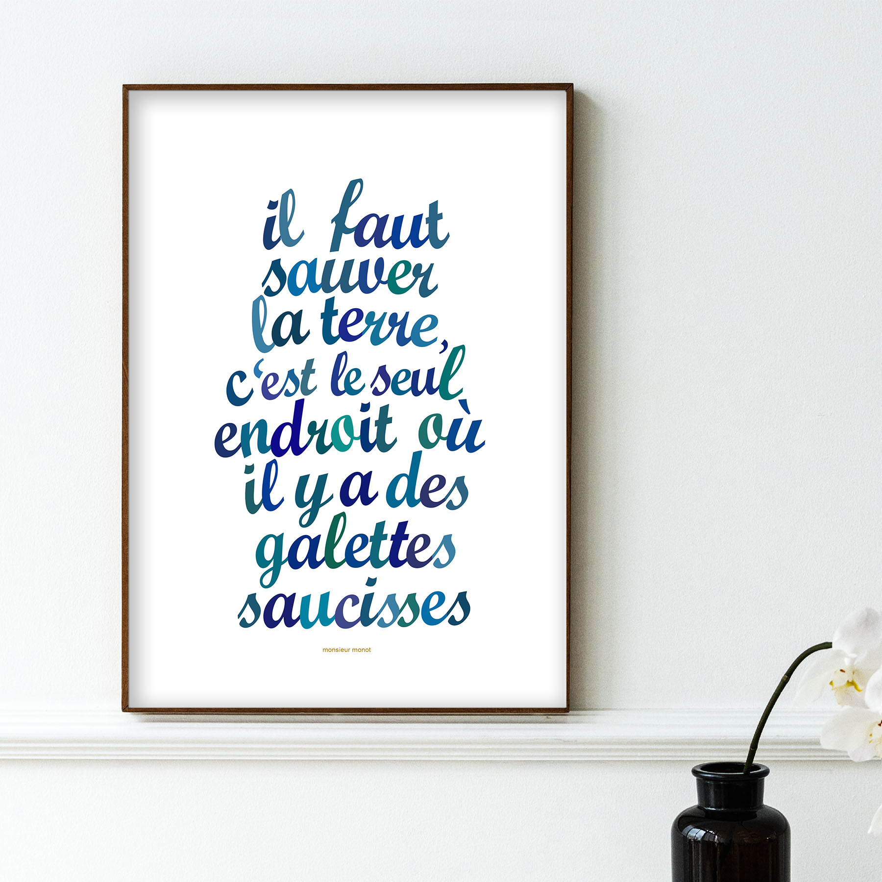 Affiche Il faut sauver la terre galette-saucisse