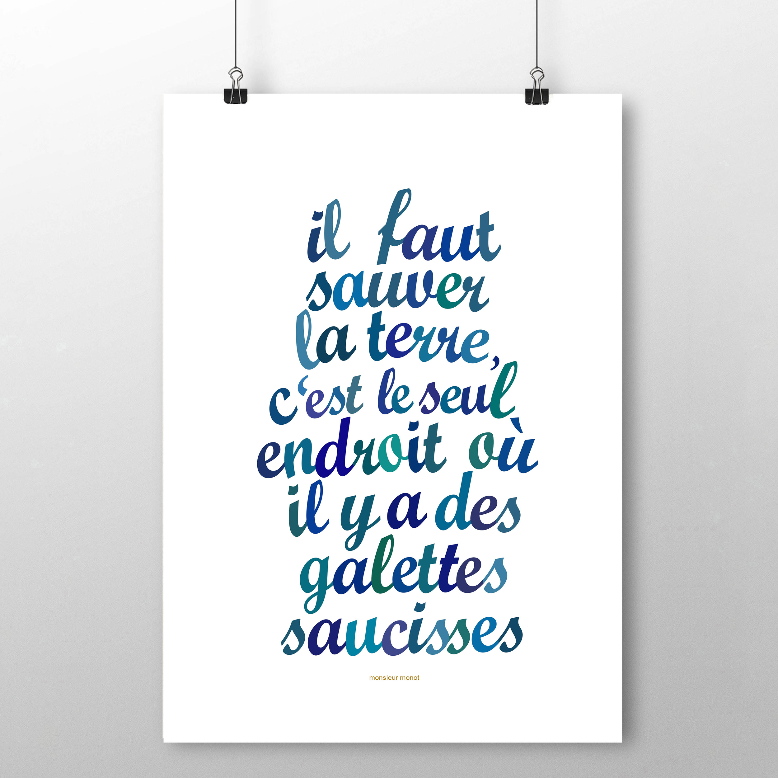 affiche Il faut sauver la terre galette saucisse 2