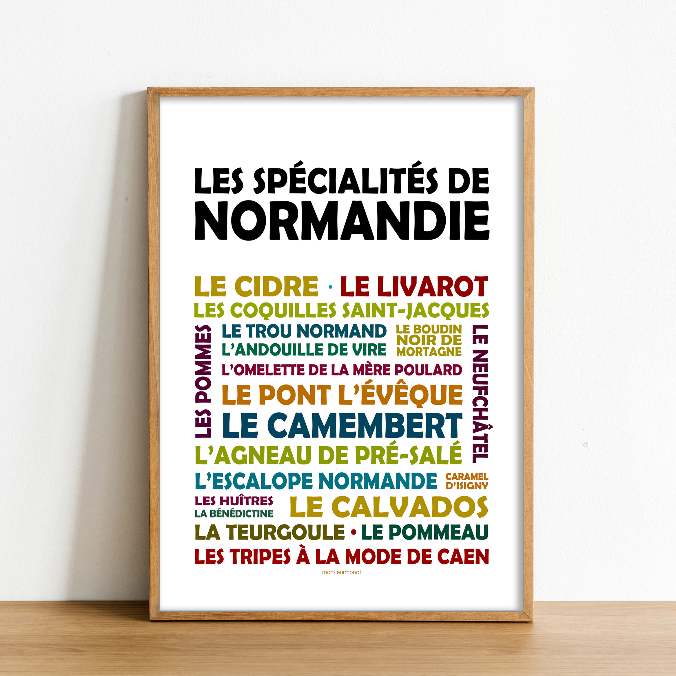 Affiche Les spécialités de Normandie