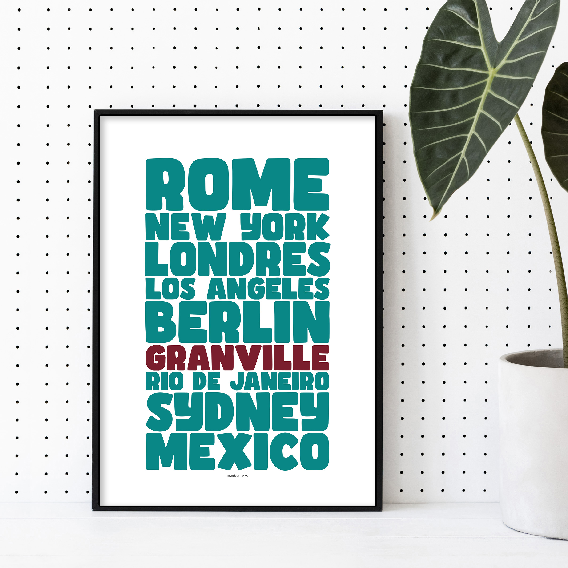 Affiche Granville villes celebres