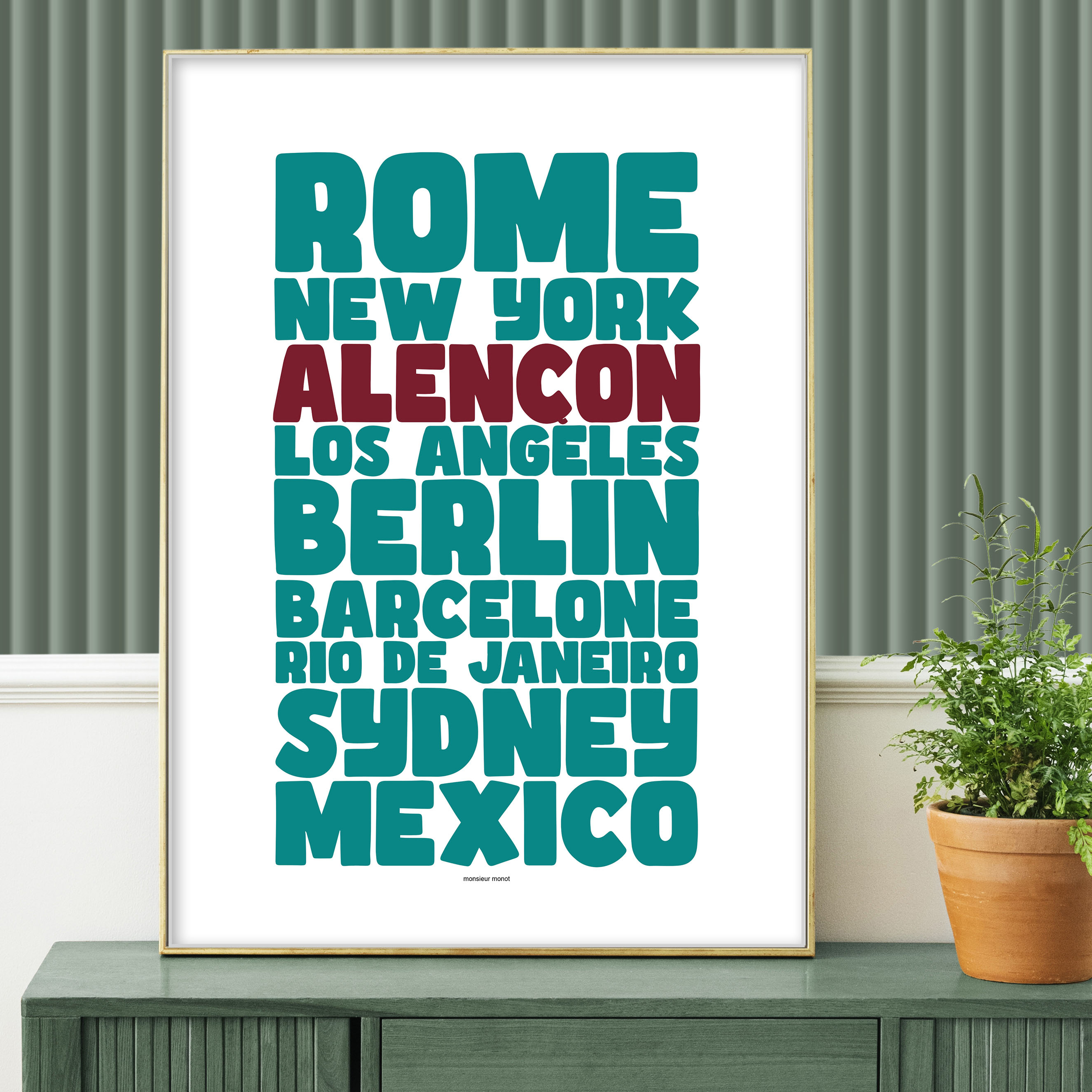 Affiche Alençon villes celebres