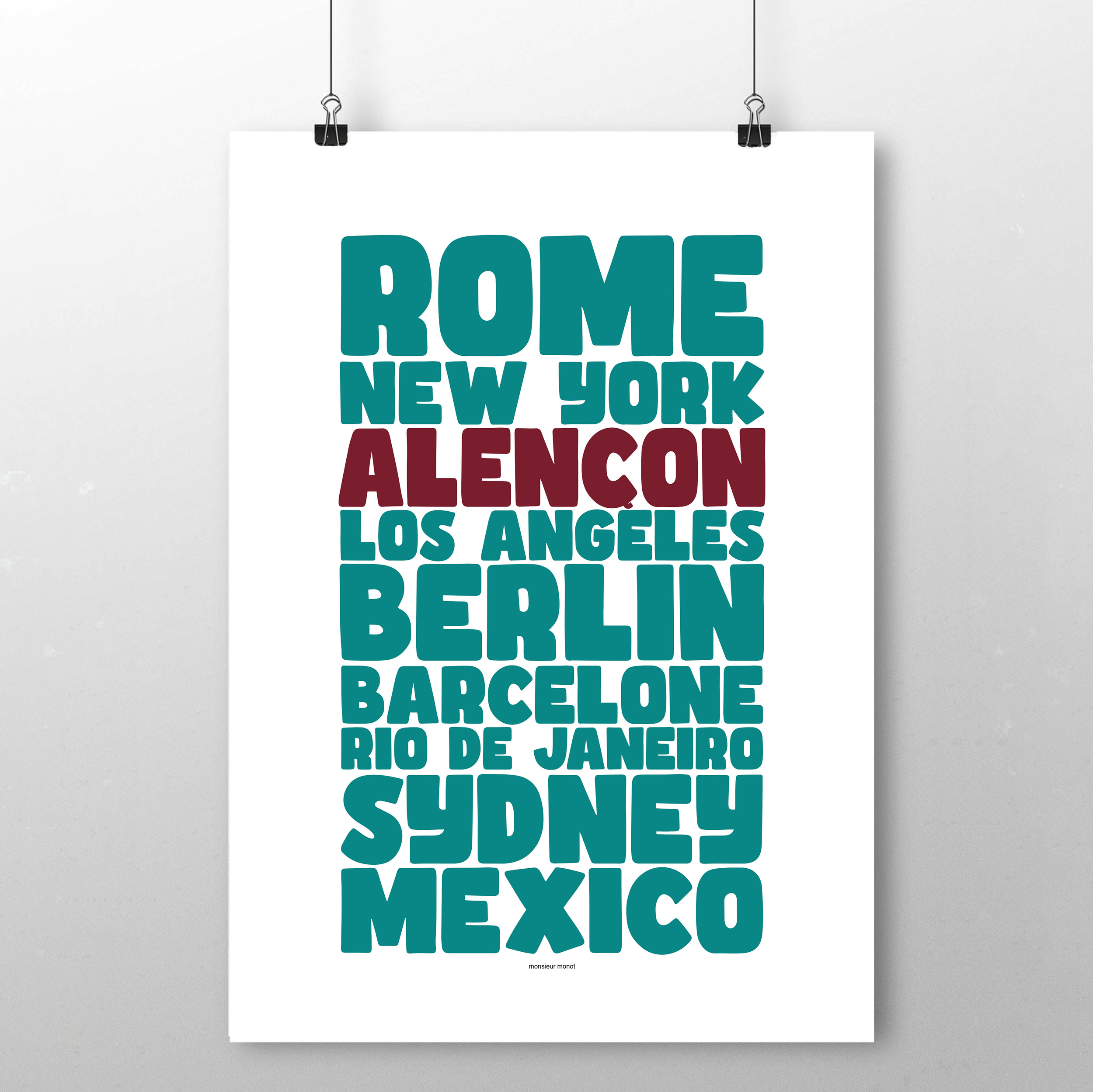 affiche Alençon villes celebres 2