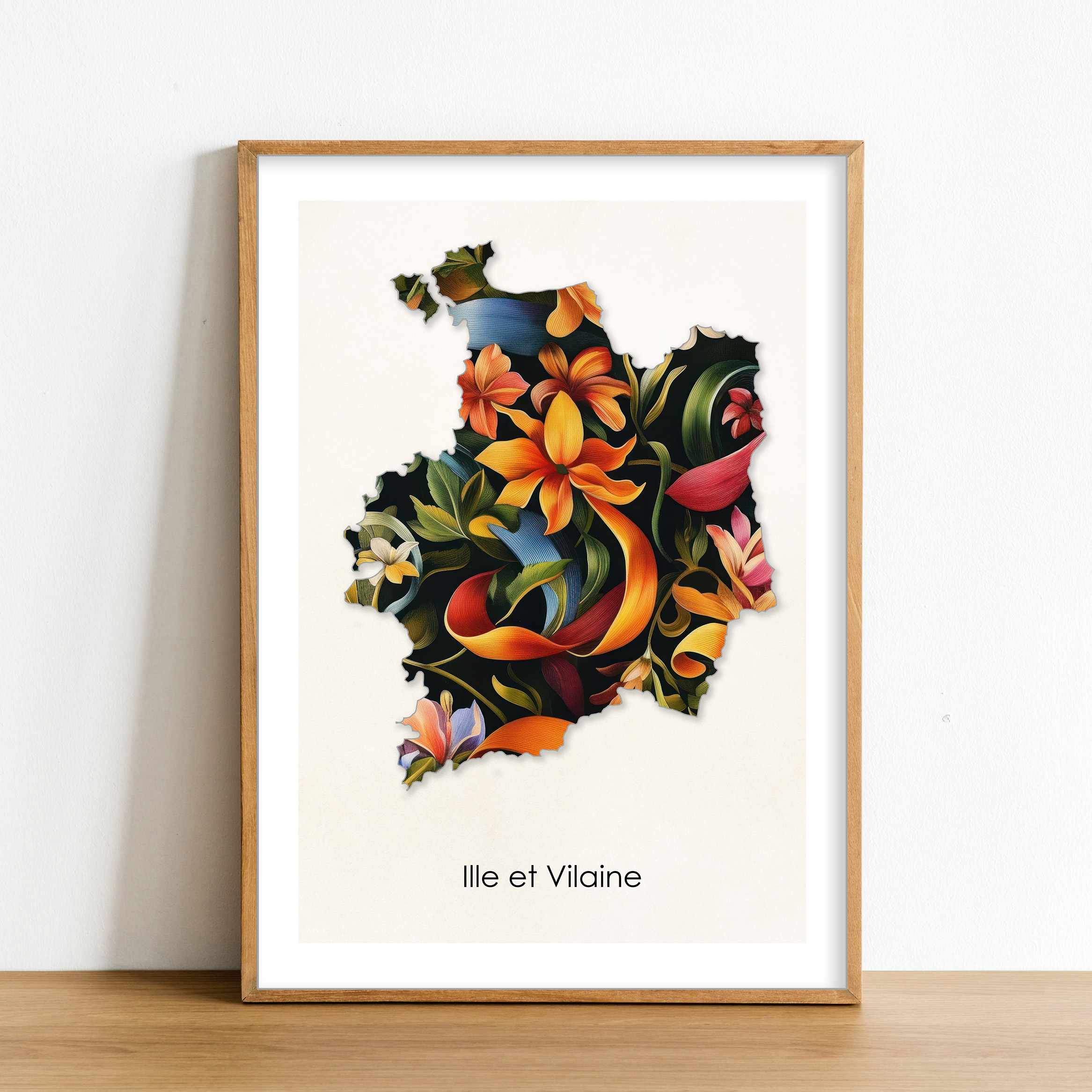 Affiche Ille et Vilaine fleurs 2
