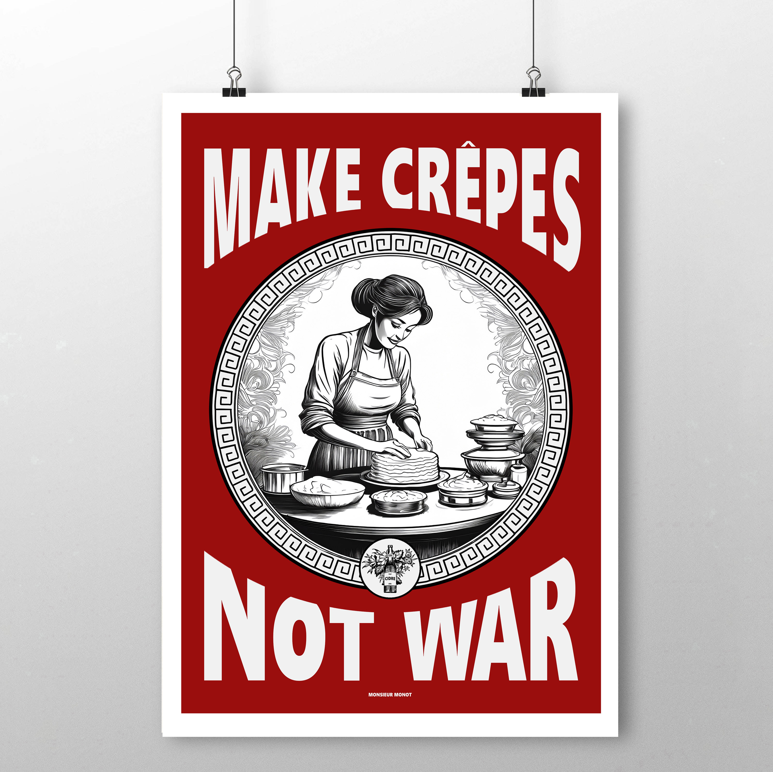 affiche make crepes not war 2