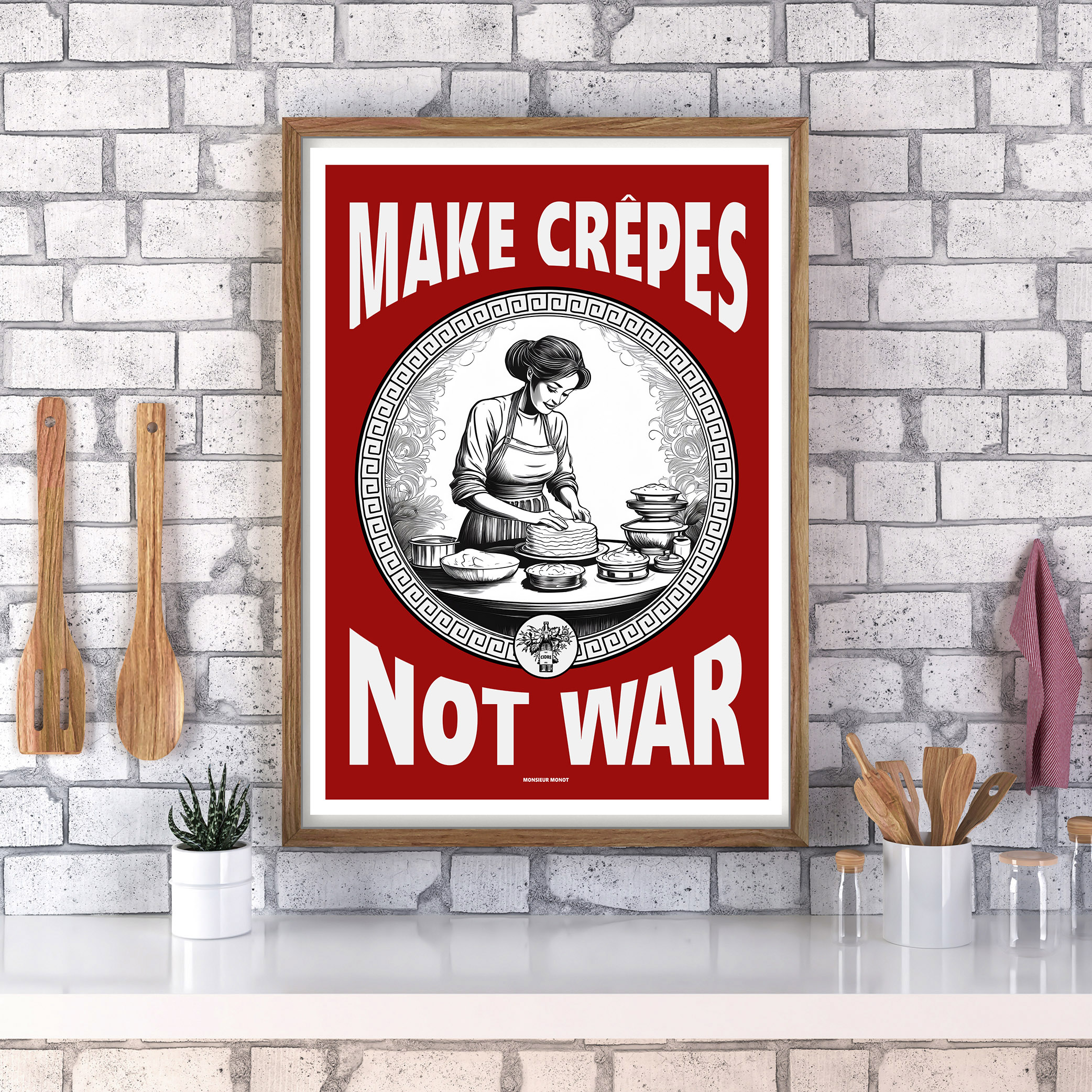 affiche make crepes not war