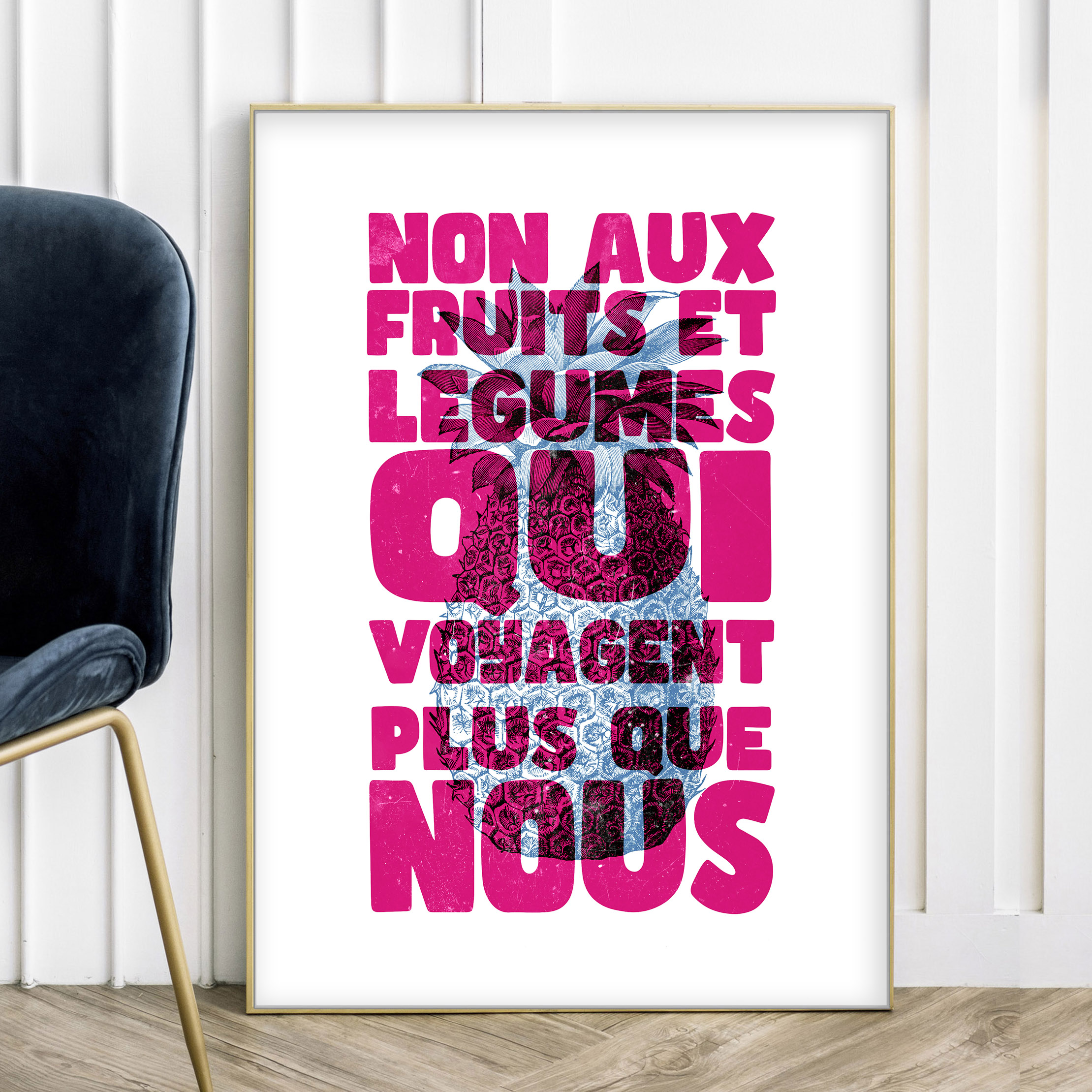 affiche Non aux fruits et legumes voyagent 1